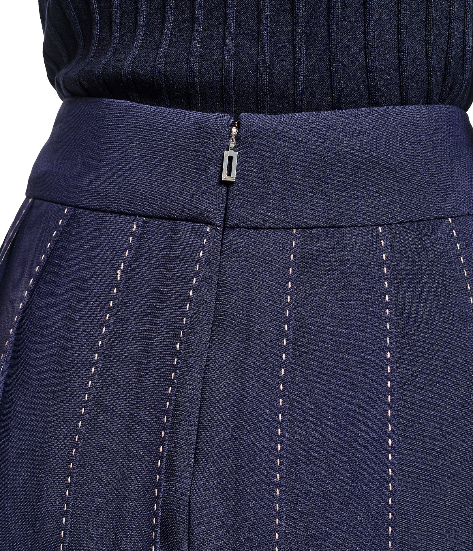 CONTRAST STITCH PLEATED MINI SKIRT VIEW 8 | Women's Pants & Skirts