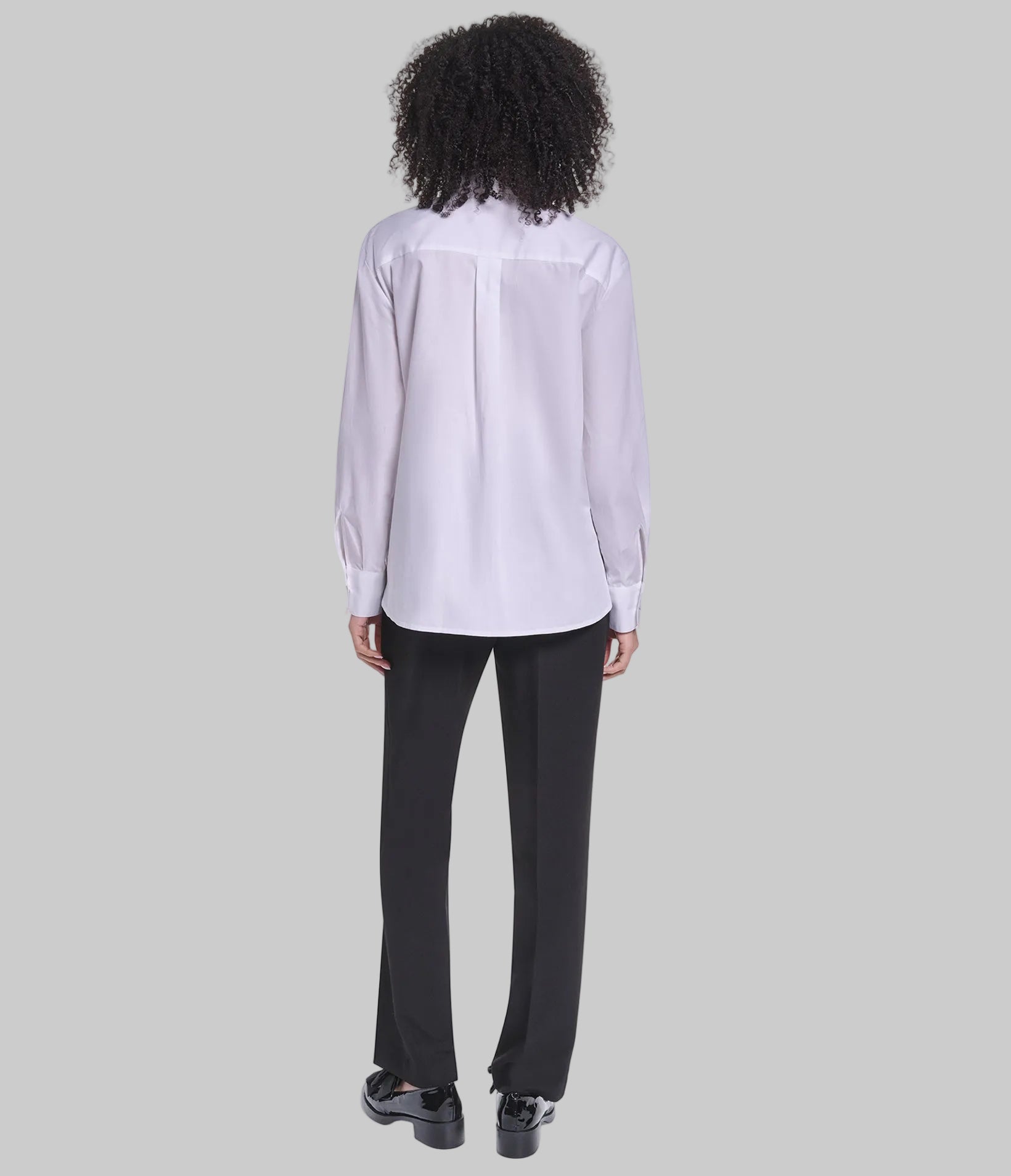 LONG SLEEVE POPLIN SHIRT WITH TIE VIEW 6