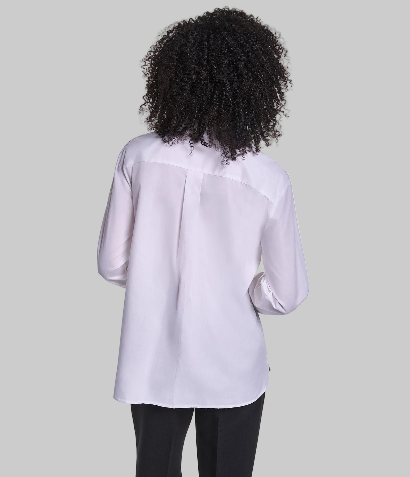 LONG SLEEVE POPLIN SHIRT WITH TIE VIEW 3