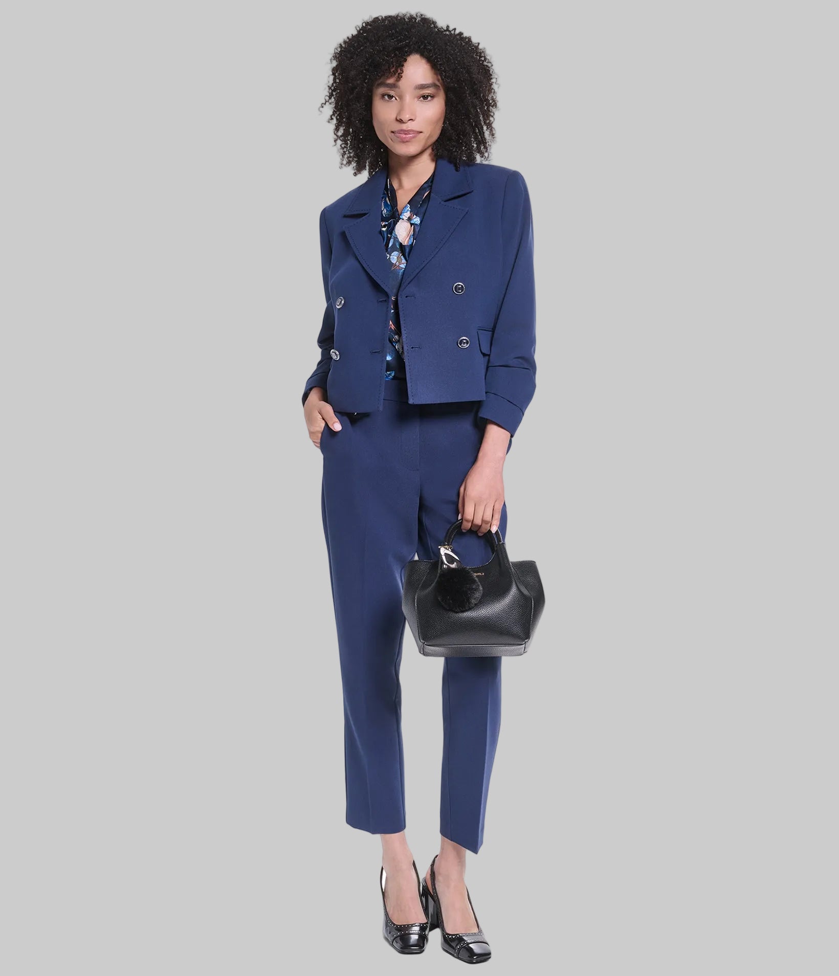 CO-ORD WOVEN CROPPED BLAZER VIEW 4