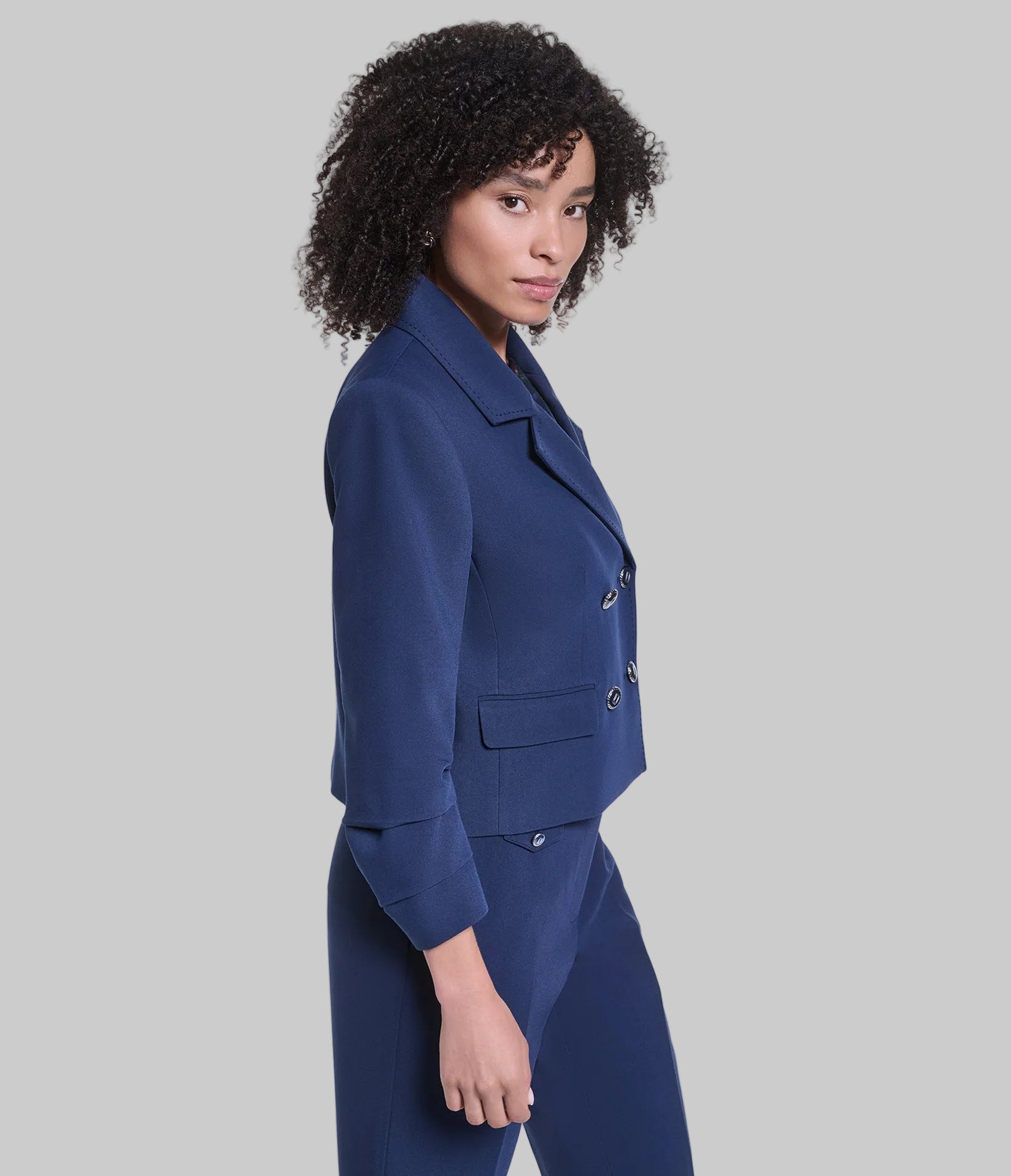 CO-ORD WOVEN CROPPED BLAZER VIEW 3