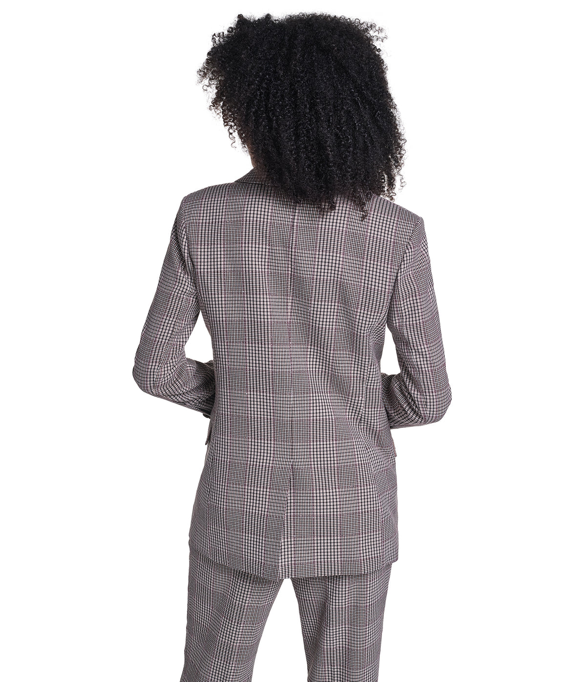 DOUBLE BREASTED PLAID BLAZER VIEW 3