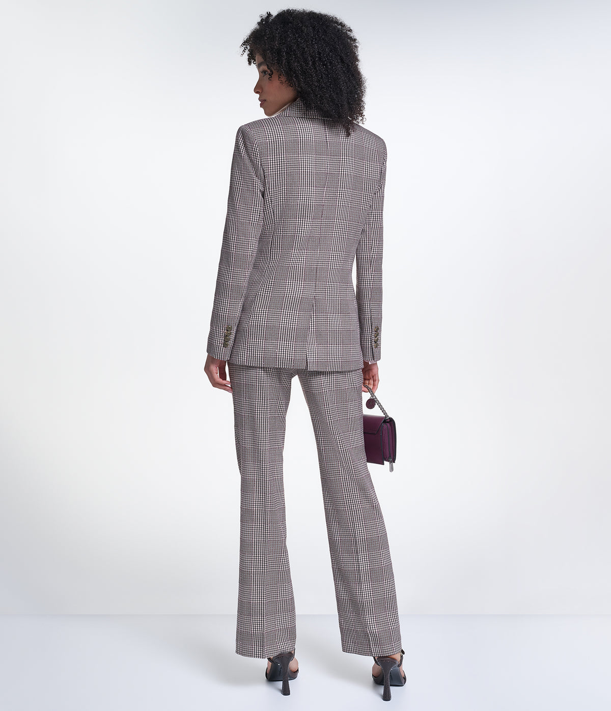DOUBLE BREASTED PLAID BLAZER VIEW 7
