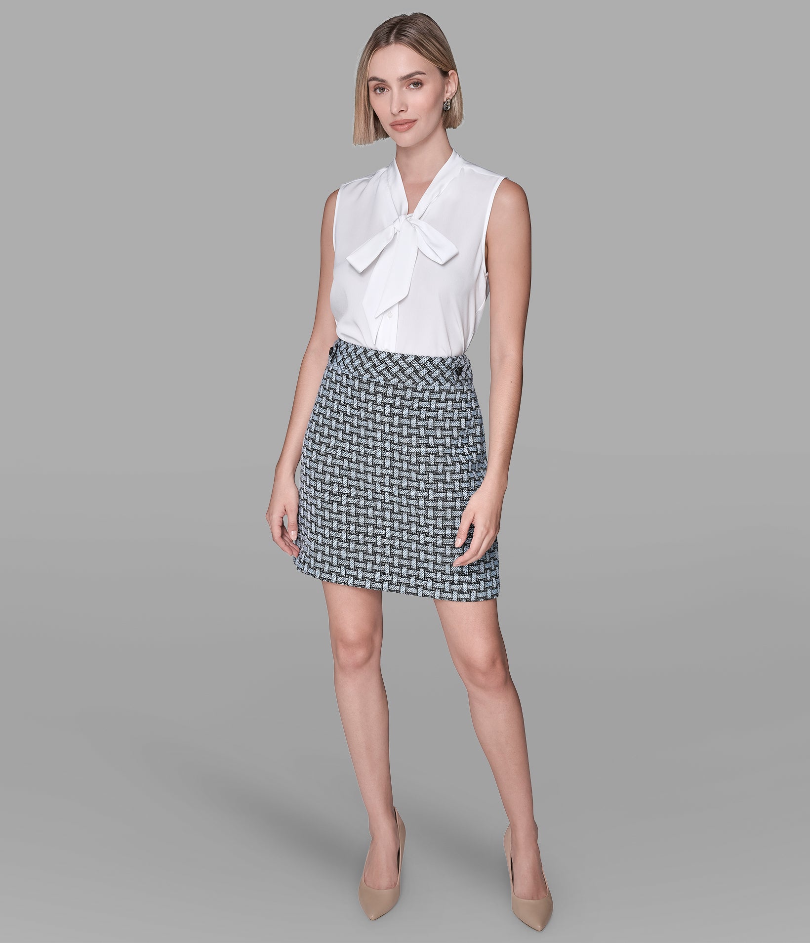 CO-ORD WEAVE PRINT SKIRT VIEW 4 | Women's Clothing