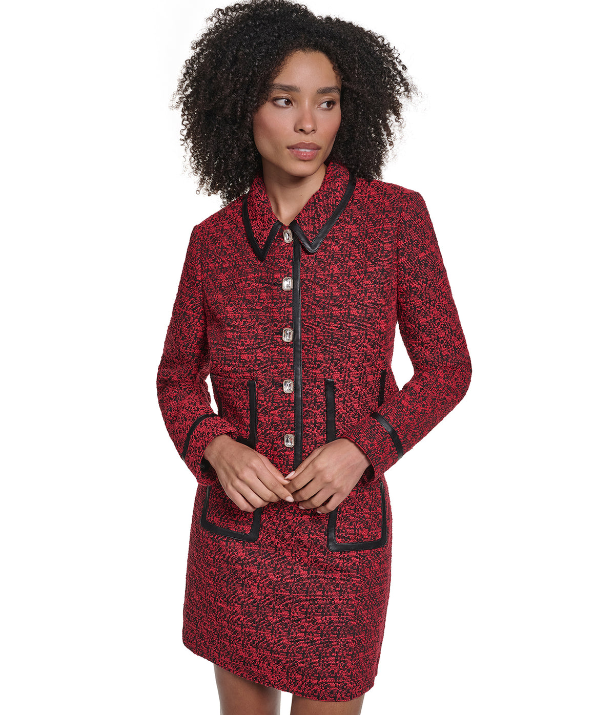 TWEED CROPPED BLAZER VIEW 1