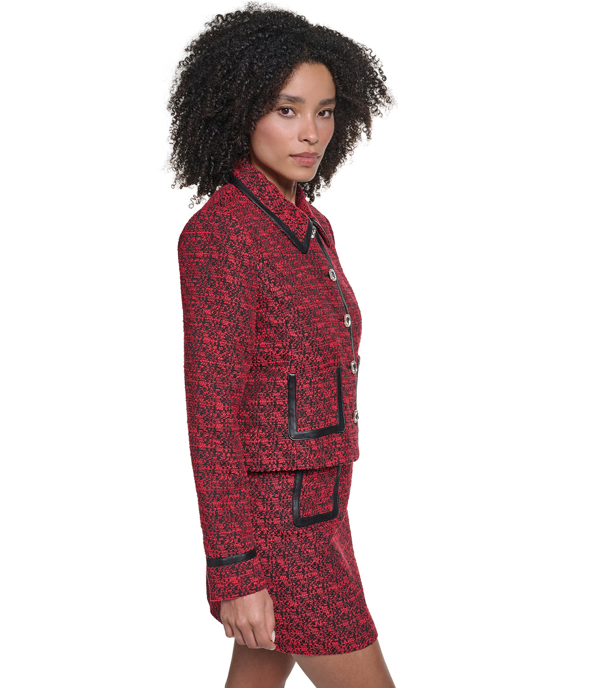 TWEED CROPPED BLAZER VIEW 3