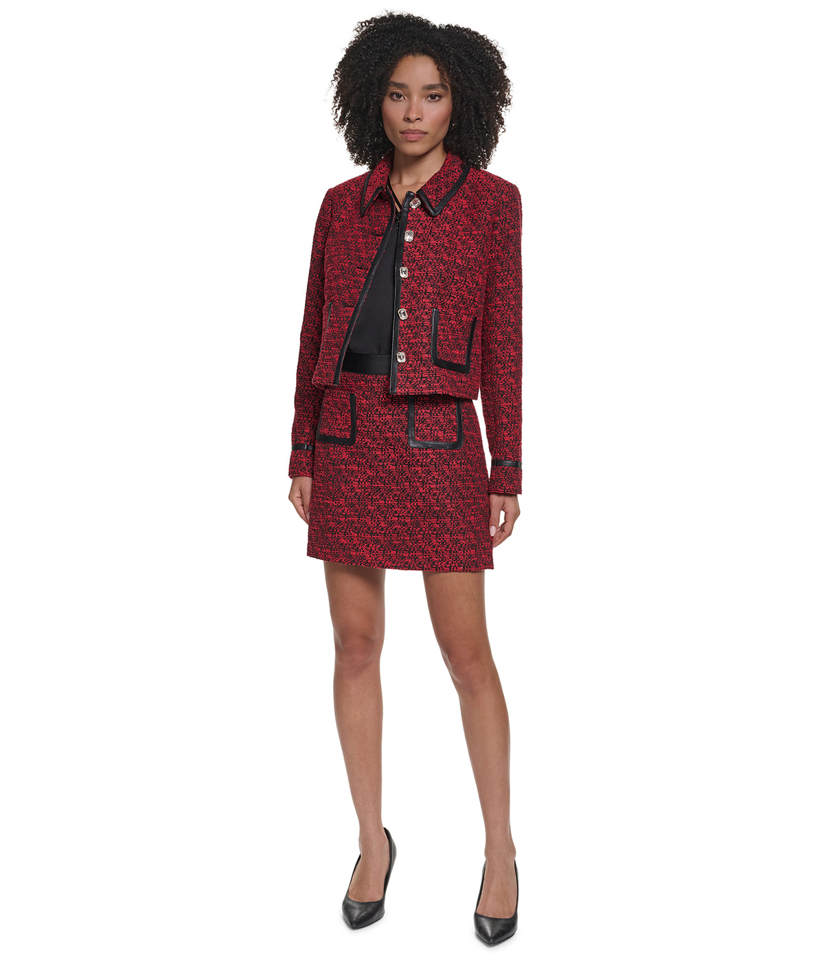 TWEED CROPPED BLAZER VIEW 4