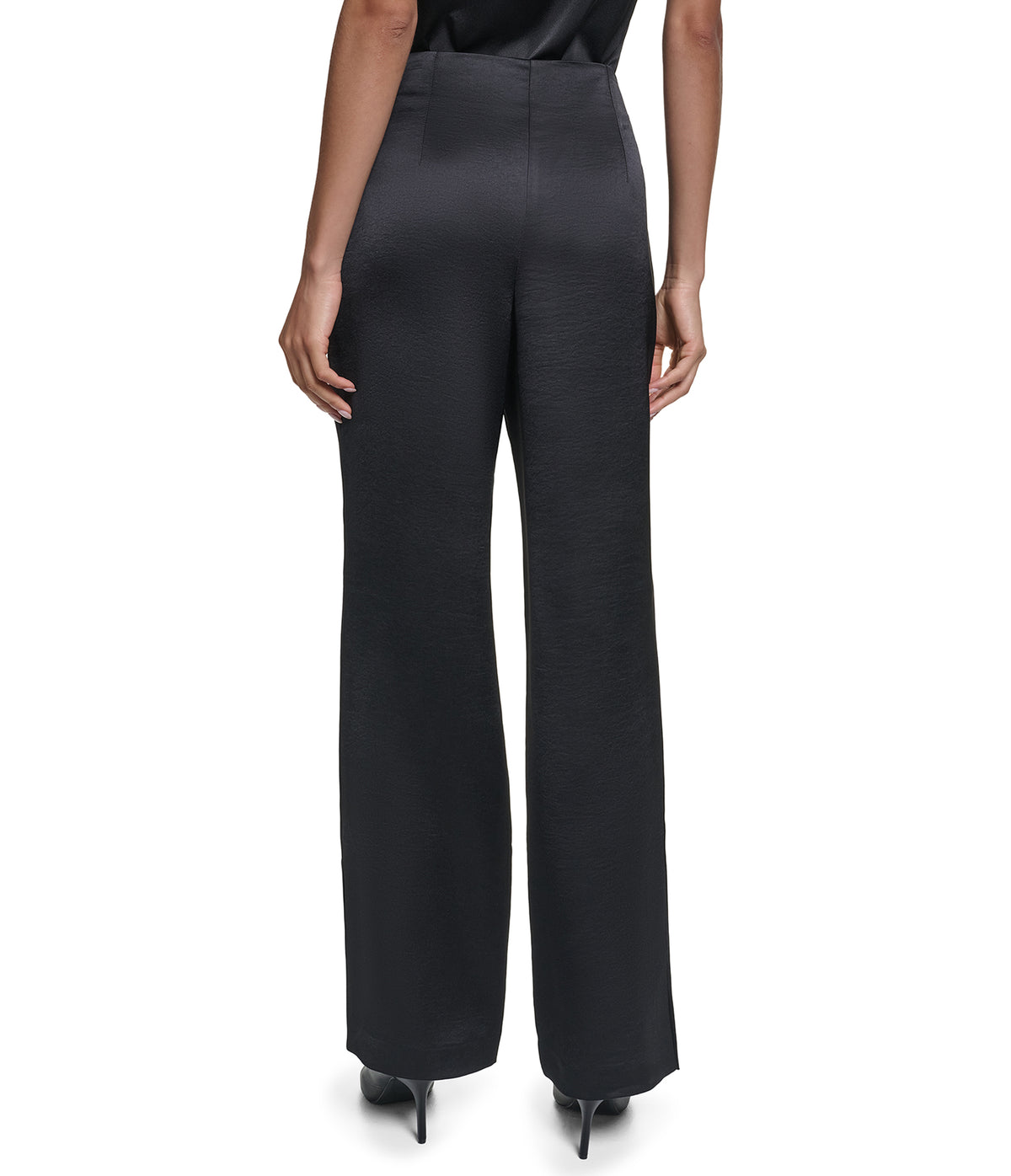 SATIN PANTS WITH ANKLE SLIT View 2 | Holiday Sale