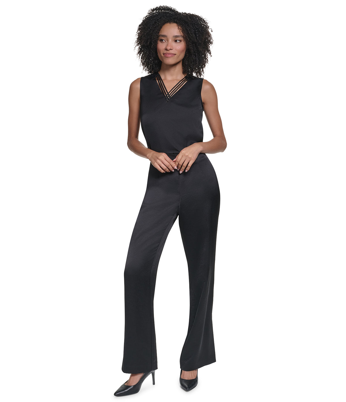 SATIN PANTS WITH ANKLE SLIT VIEW 4