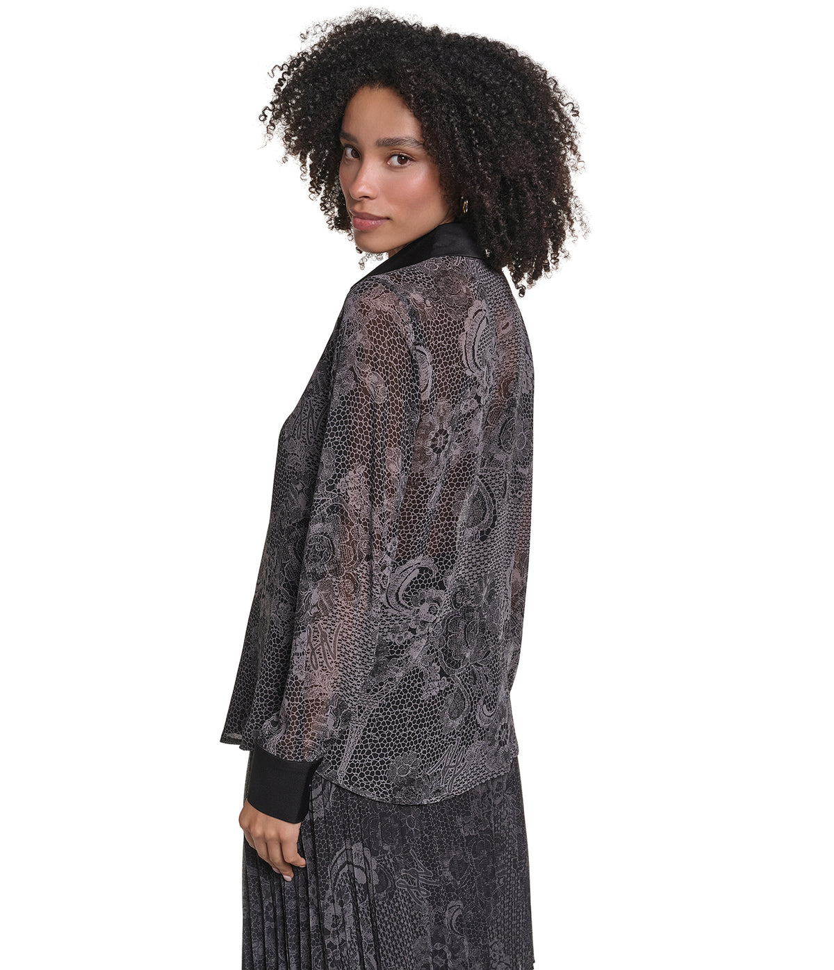LONG SLEEVE WOVEN TOP VIEW 2