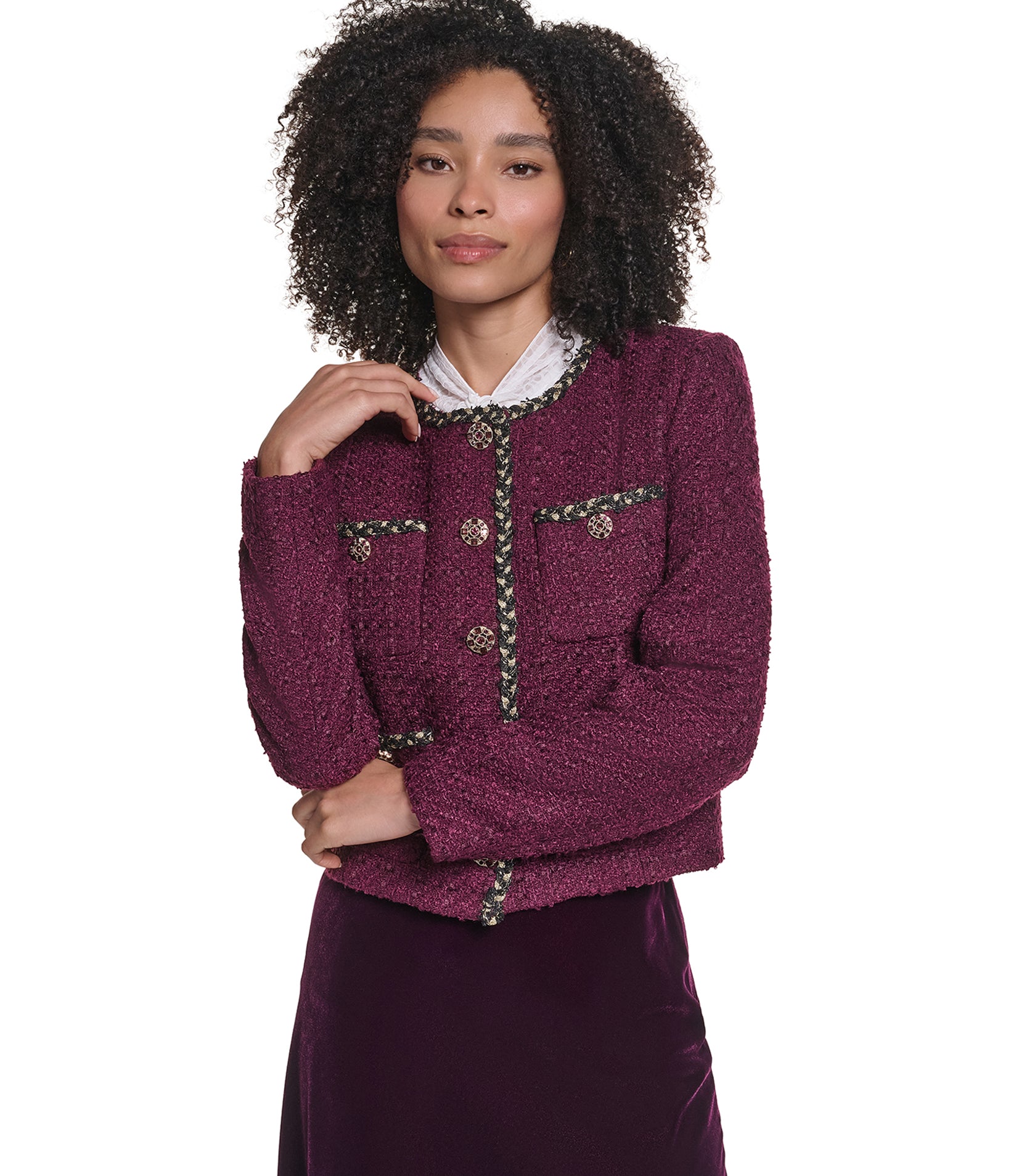 TWEED TRIM LADY JACKET VIEW 1