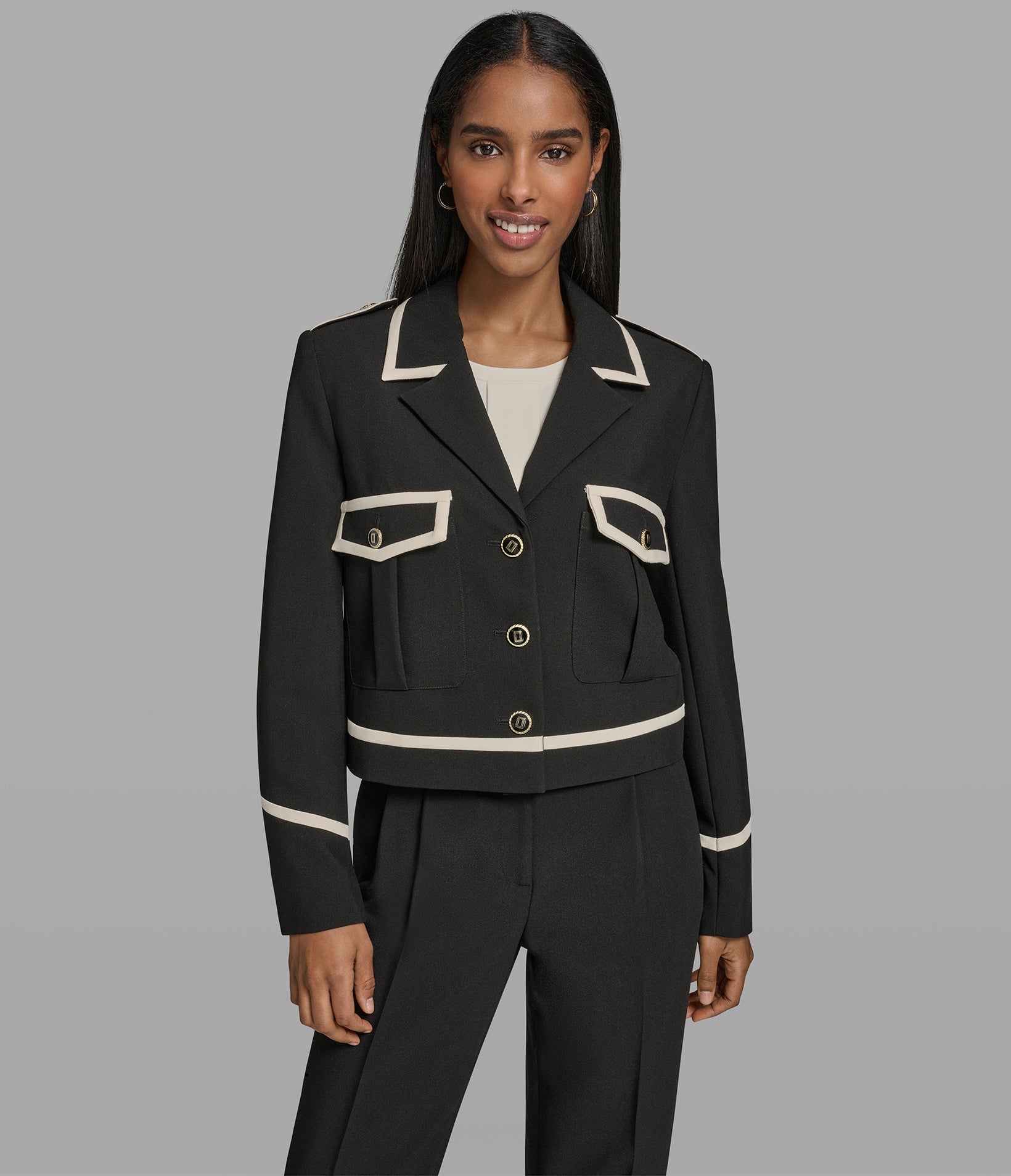 TIPPED CROPPED JACKET View 1 | New Women's Clothing