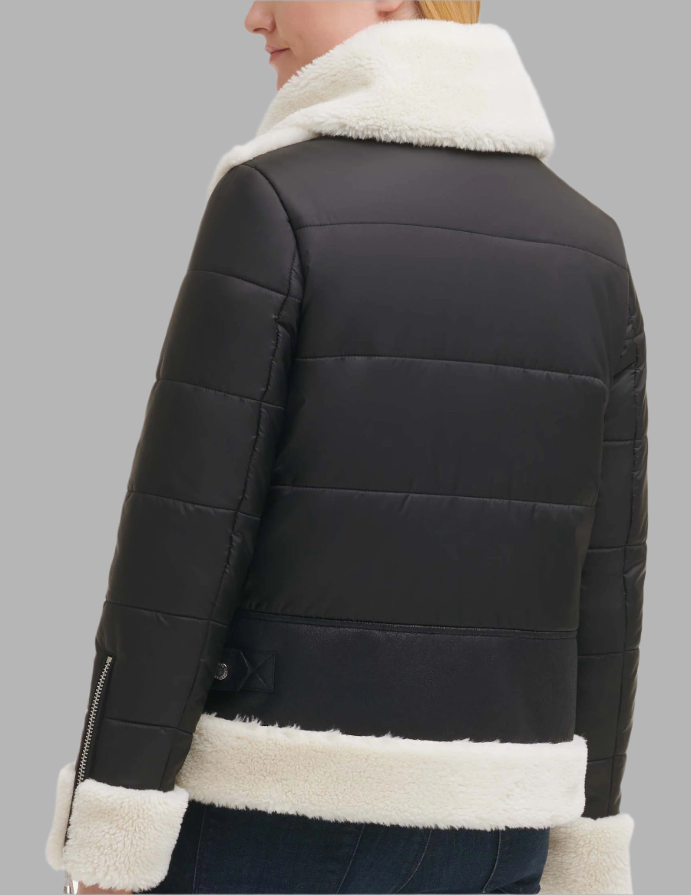 Karl Lagerfeld Faux Fur Coat Karl Lagerfeld Men's Sherpa-Lined