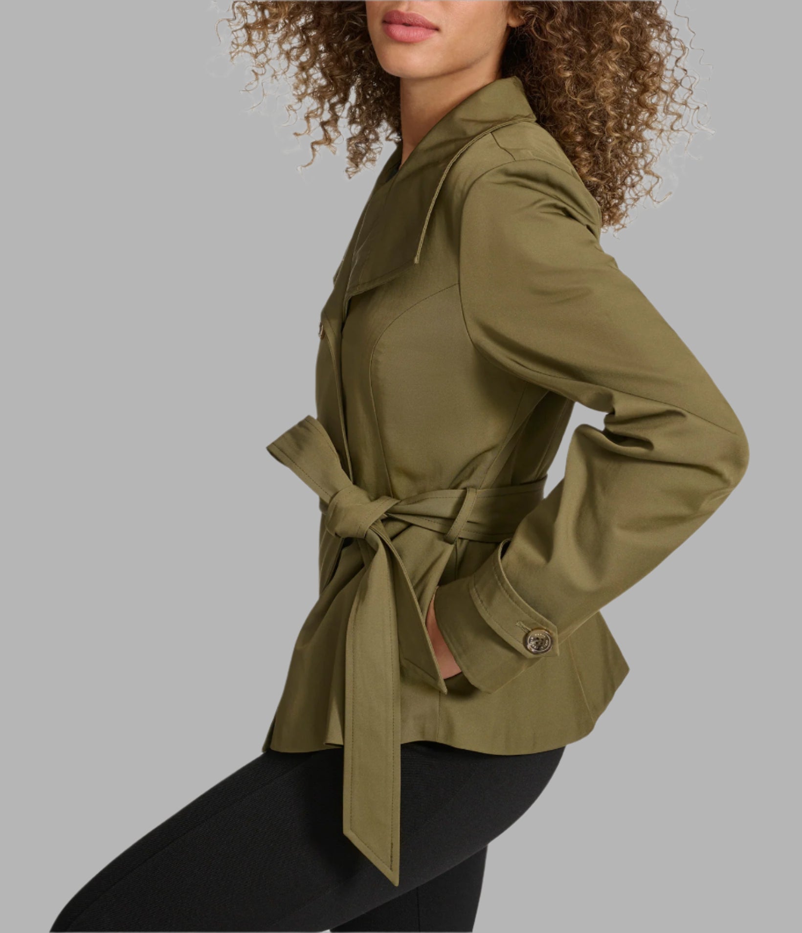 PEPLUM TRENCH VIEW 3 | Women's Clothing Sale
