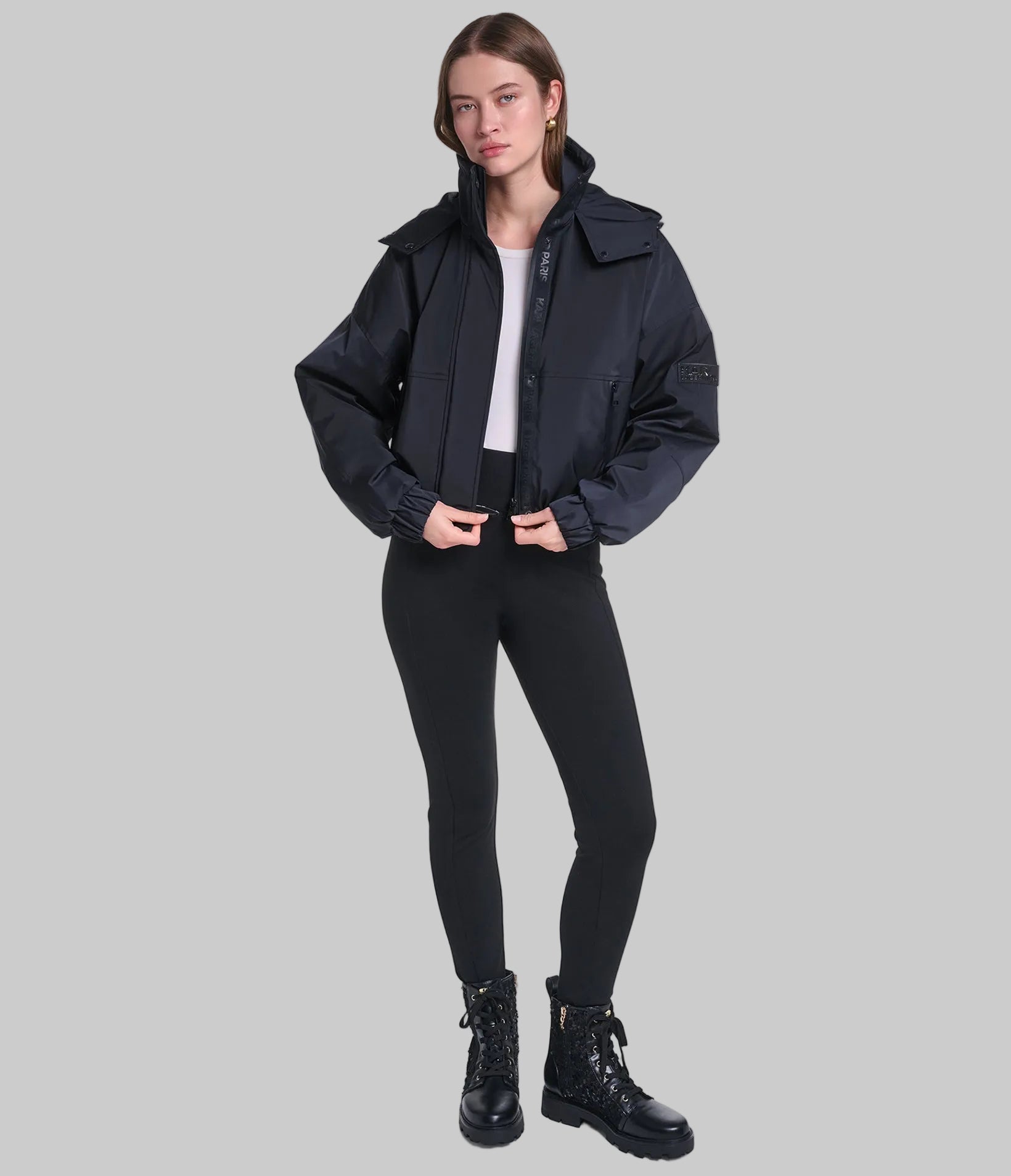 CROPPED LOGO BOMBER VIEW 6 | Women's Clothing