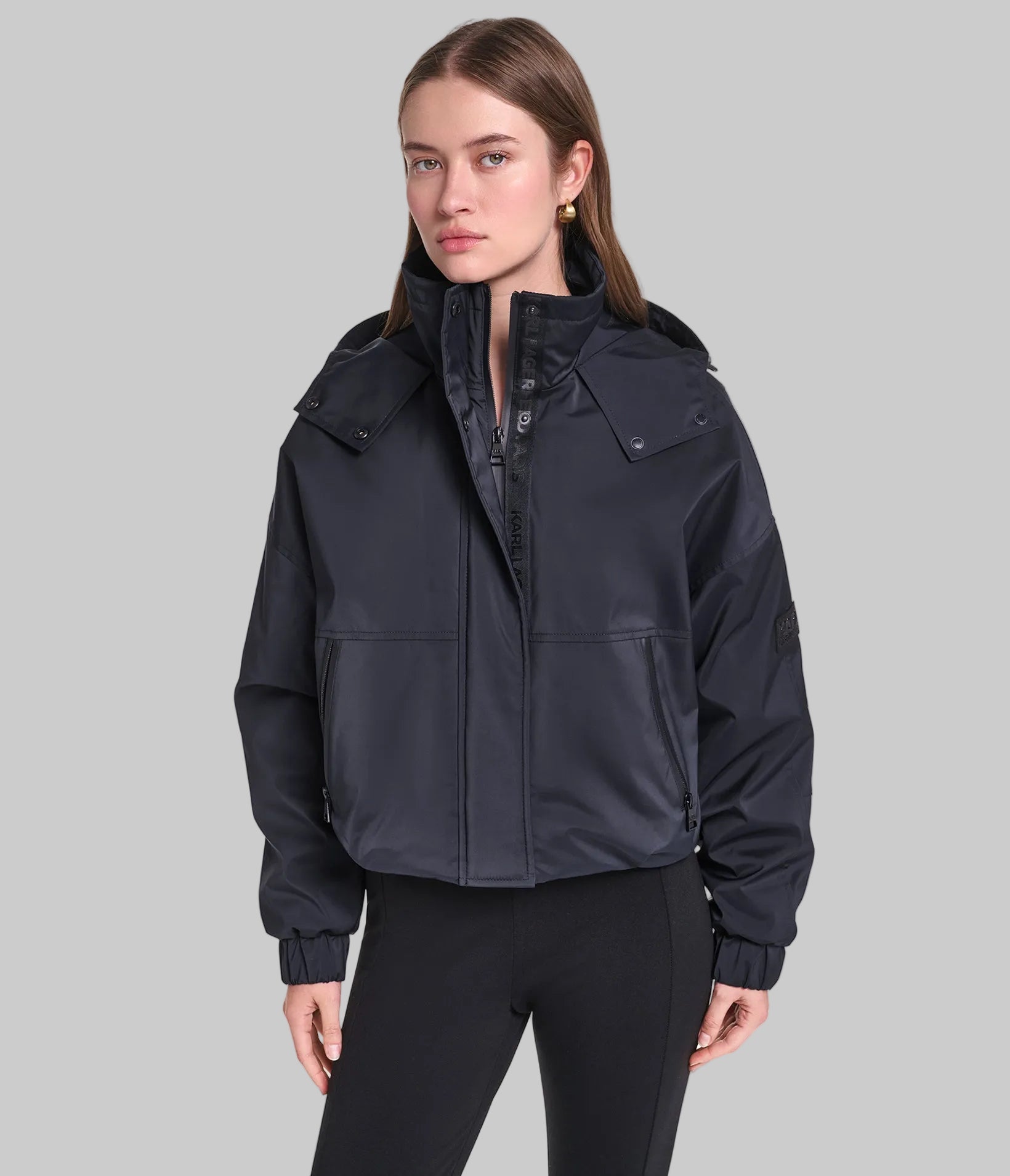 CROPPED LOGO BOMBER View 2 | Women's Clothing