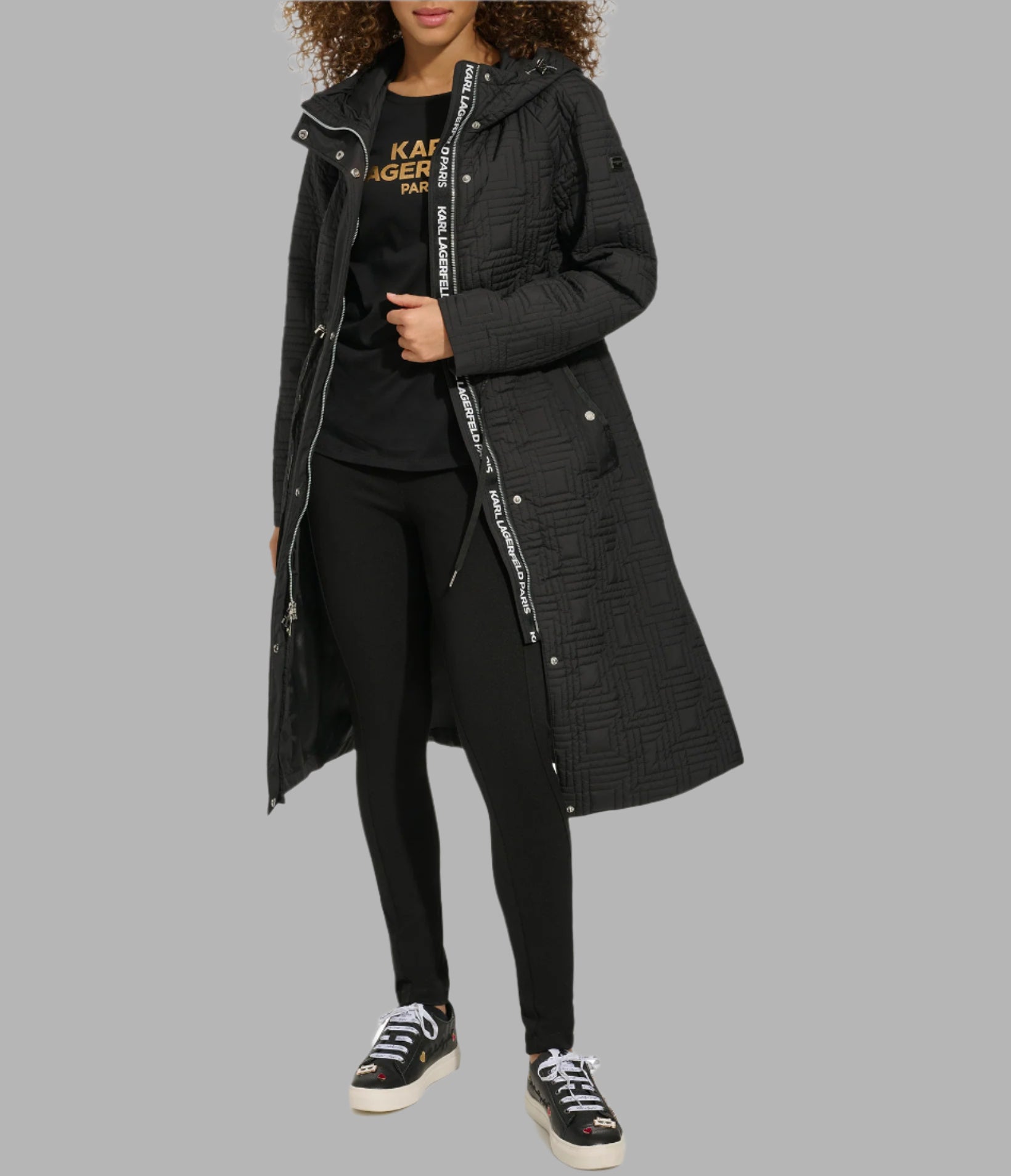 Farfetch Karl Lagerfeld Trenchcoat Leather Jacket Karl Lagerfeld