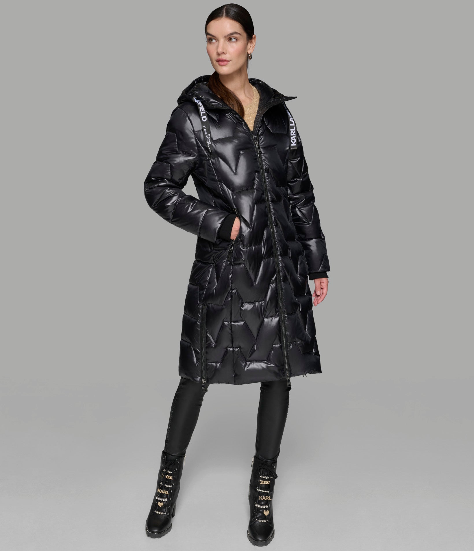 Jacket Zalando Daunenmantel Long Coat Karl Lagerfeld Daunenmantel