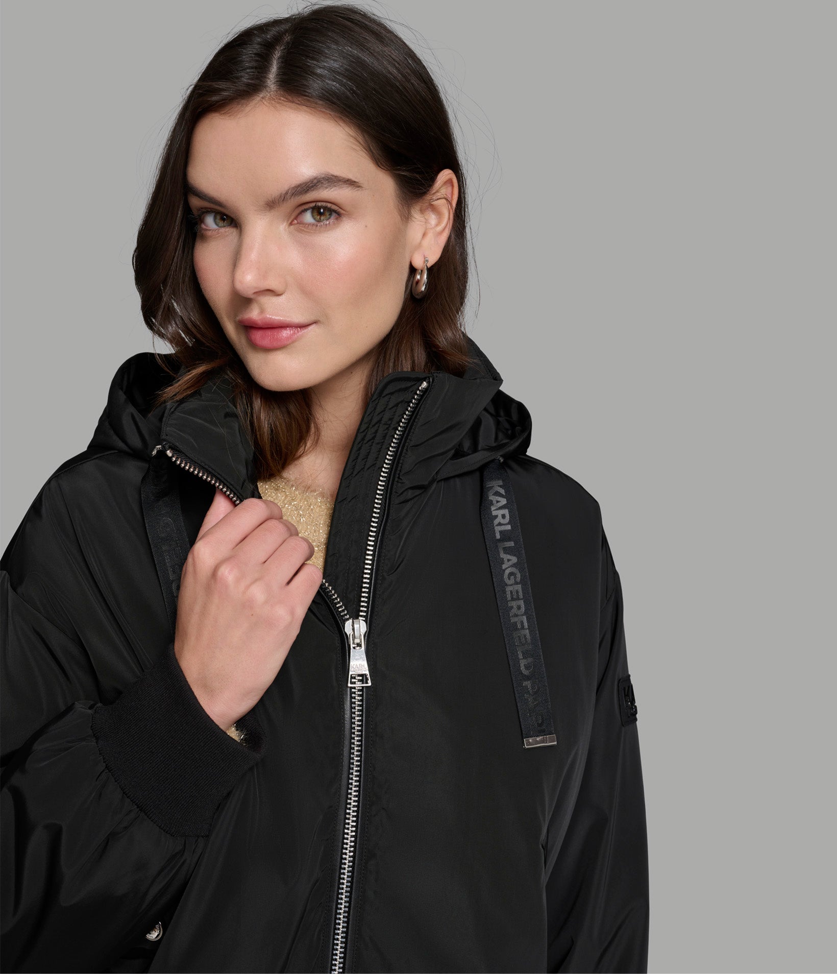 CROPPED LOGO BOMBER JACKET VIEW 4 | Women's Clothing Sale