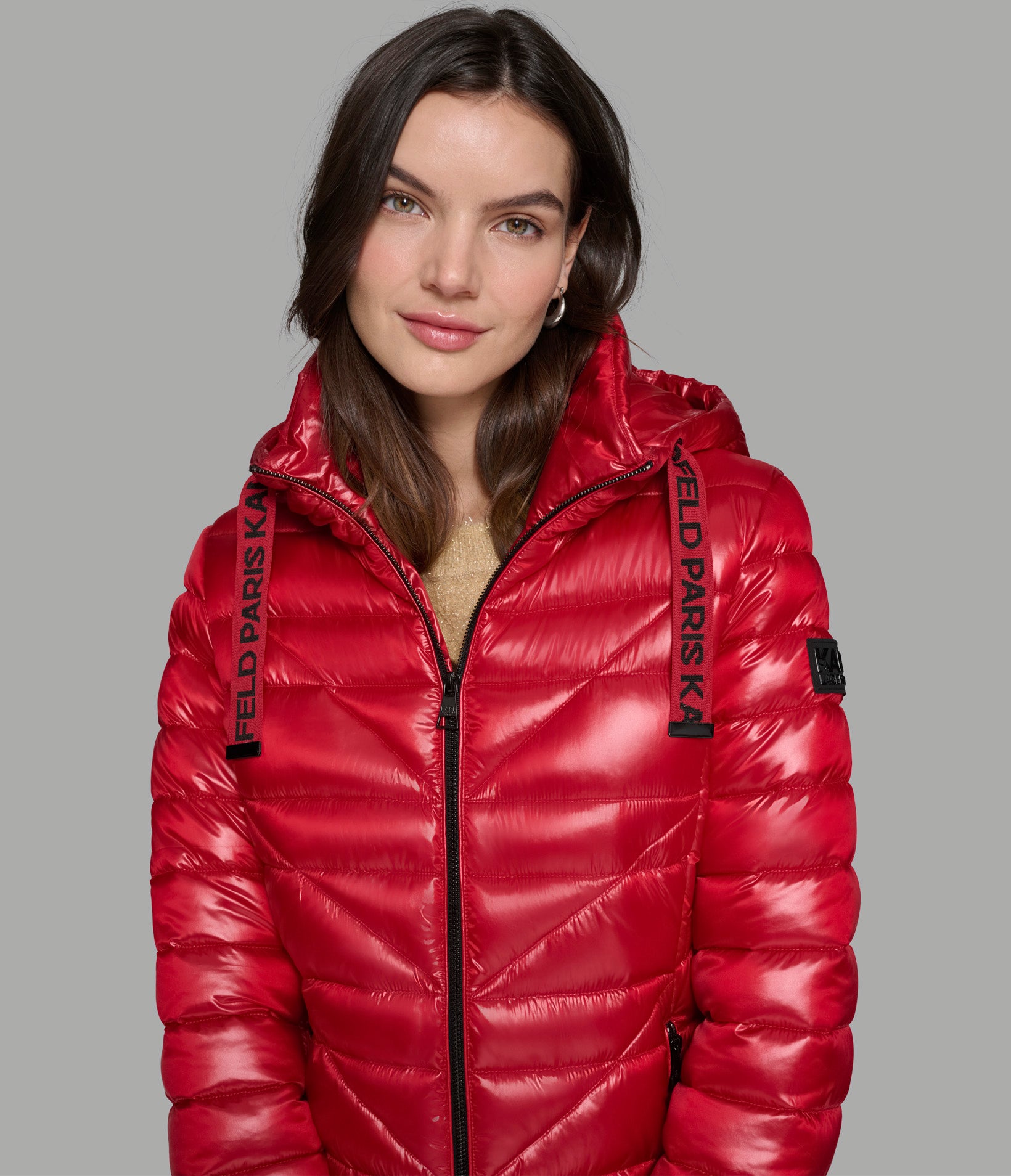 SHORT PUFFER JACKET WITH LOGO VIEW 5