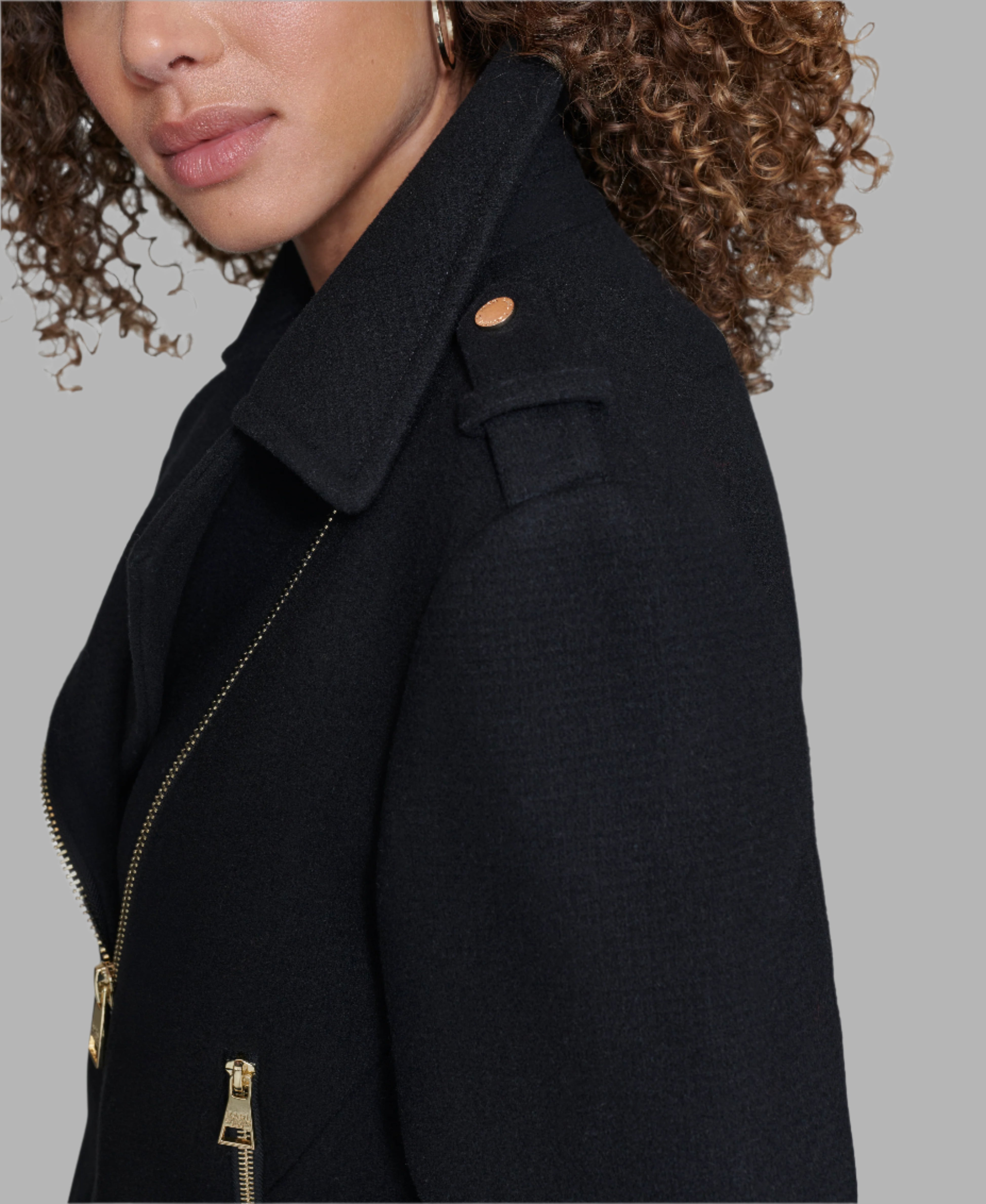 ASYMMETRICAL PATCH POCKET COAT VIEW 3 | Jackets & Coats Sale