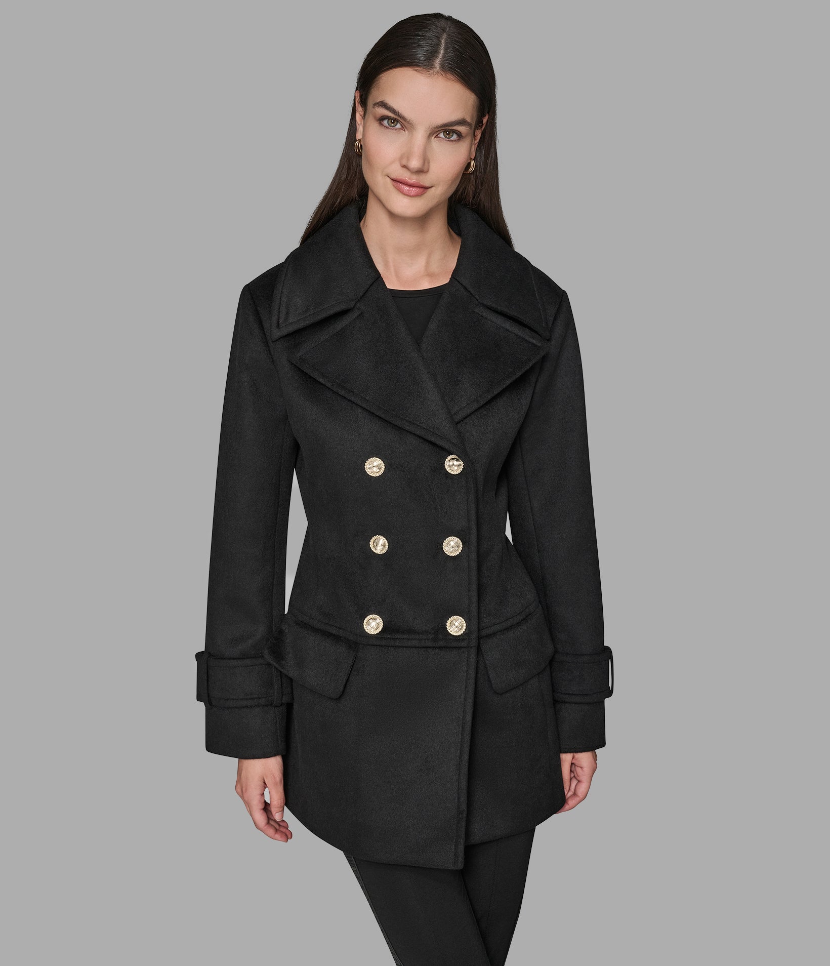 DOUBLE BREASTED PEA COAT View 1 | Jackets & Coats Sale