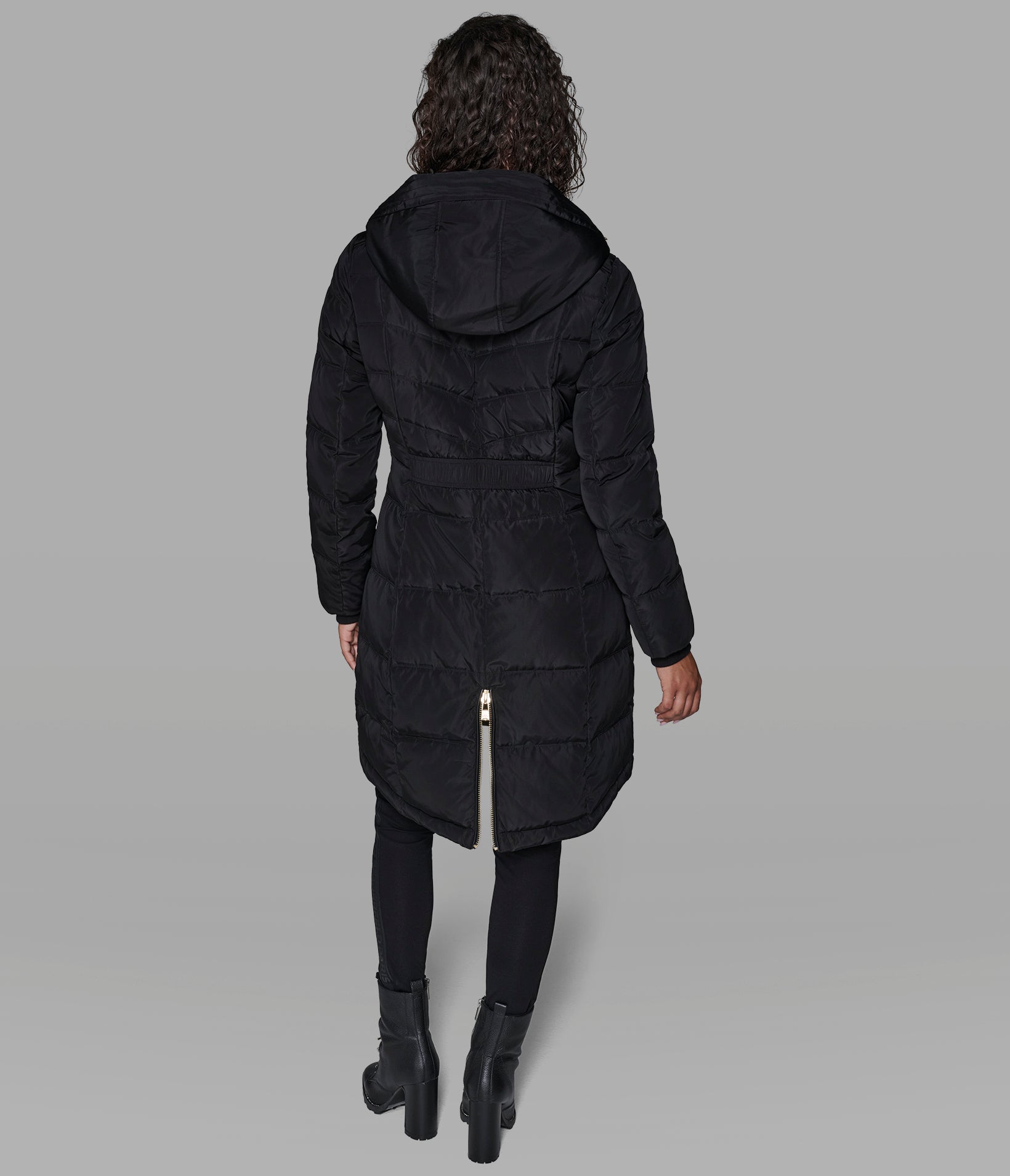 MID LENGTH PUFFER WITH ZIP DETAIL View 2 | Jackets & Coats