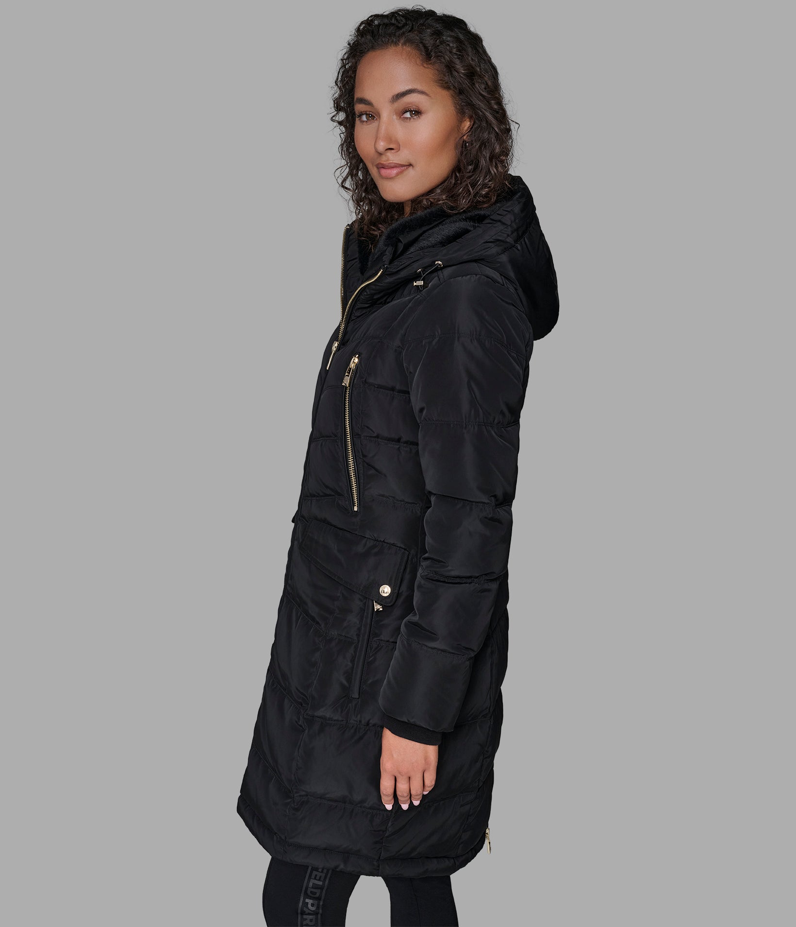 Mid Length Puffer With Zip Detail | Outerwear | Karl Lagerfeld Paris