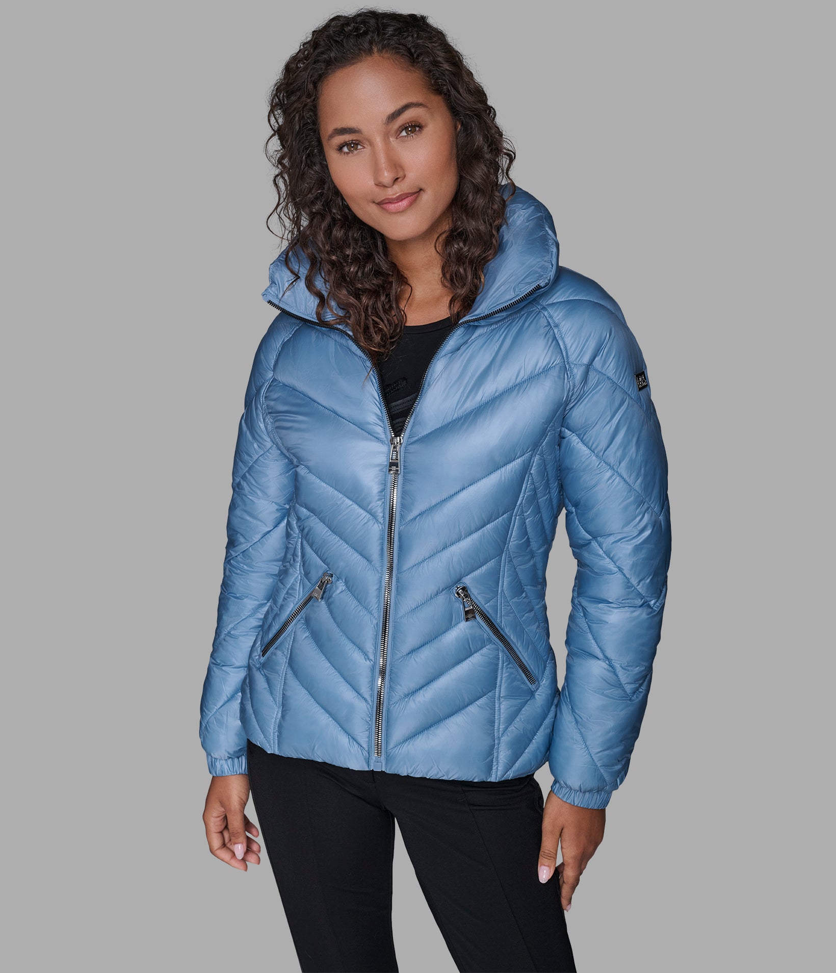 PILLOW COLLAR PUFFER JACKET View 1 | Women's Clothing Sale