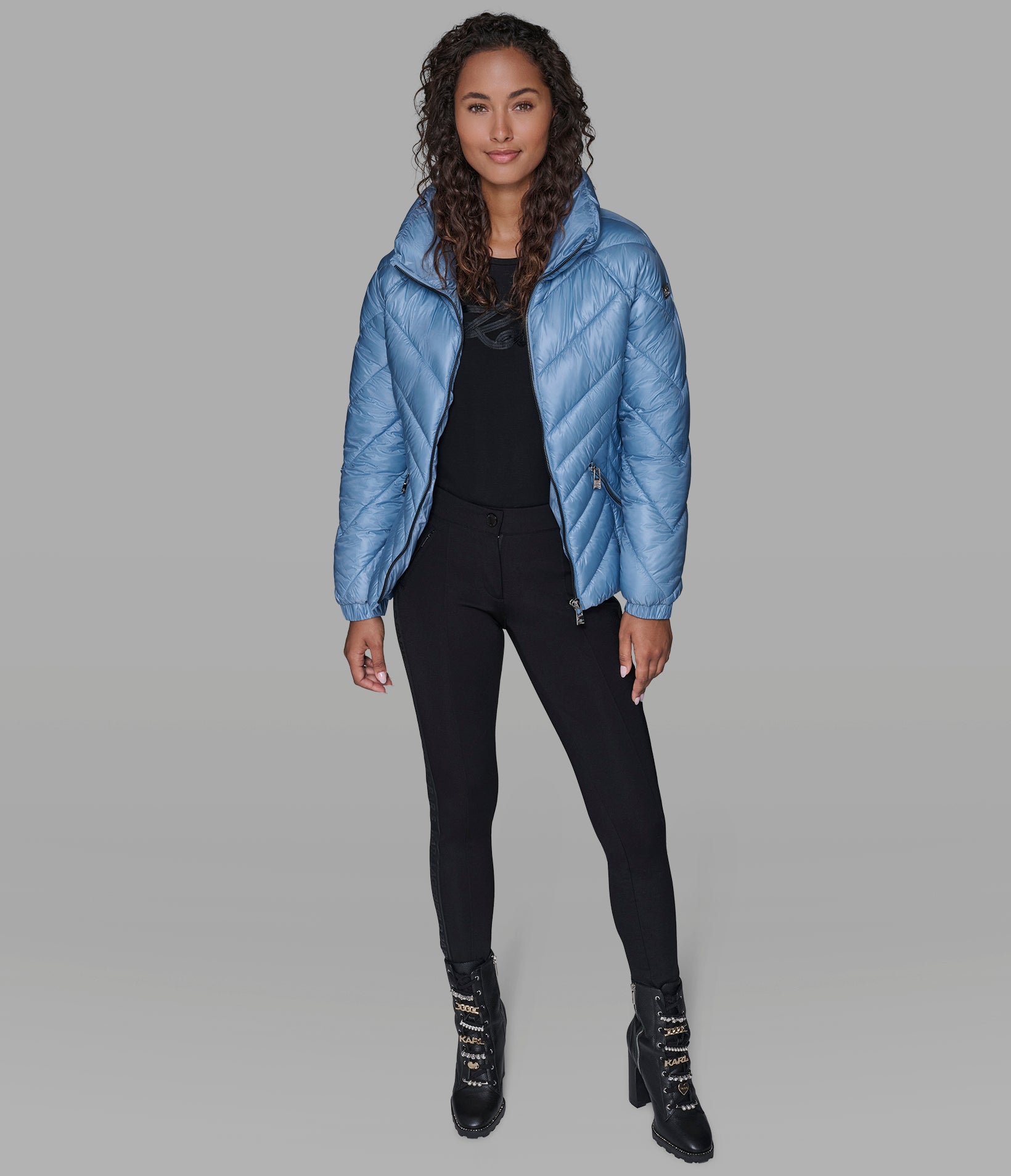 PILLOW COLLAR PUFFER JACKET VIEW 3 | Women's Clothing Sale