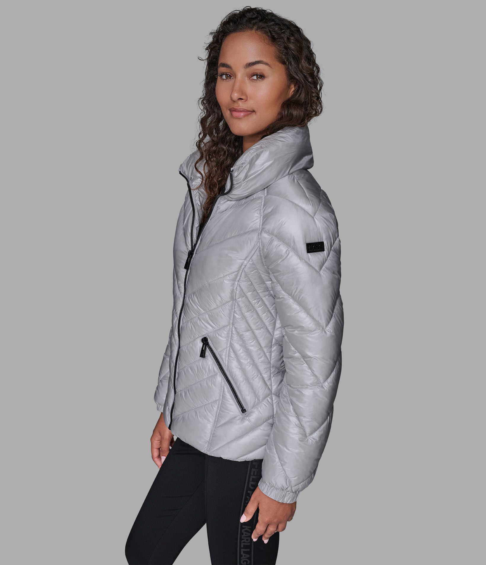 PILLOW COLLAR PUFFER JACKET View 1 | Women's Clothing Sale