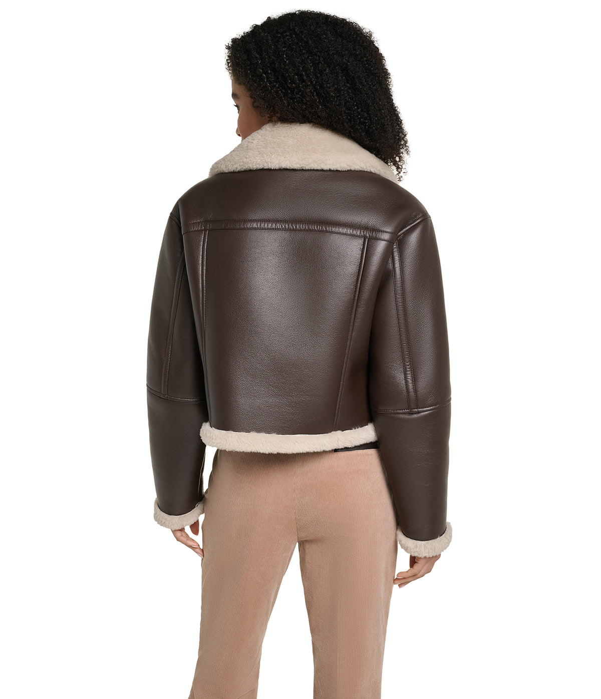 CROPPED FAUX SHEARLING JACKET VIEW 2
