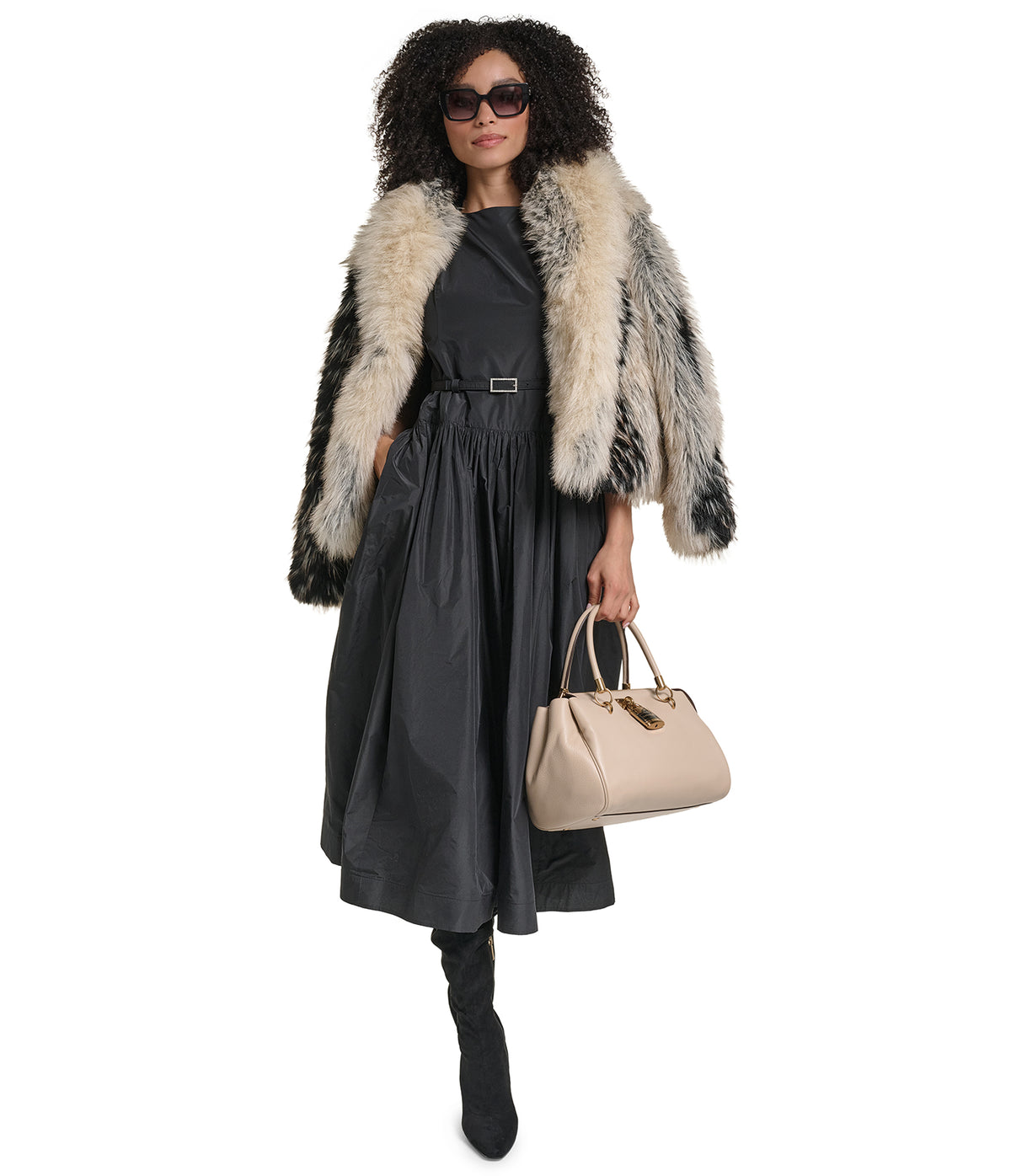 CROPPED FAUX FUR JACKET VIEW 4