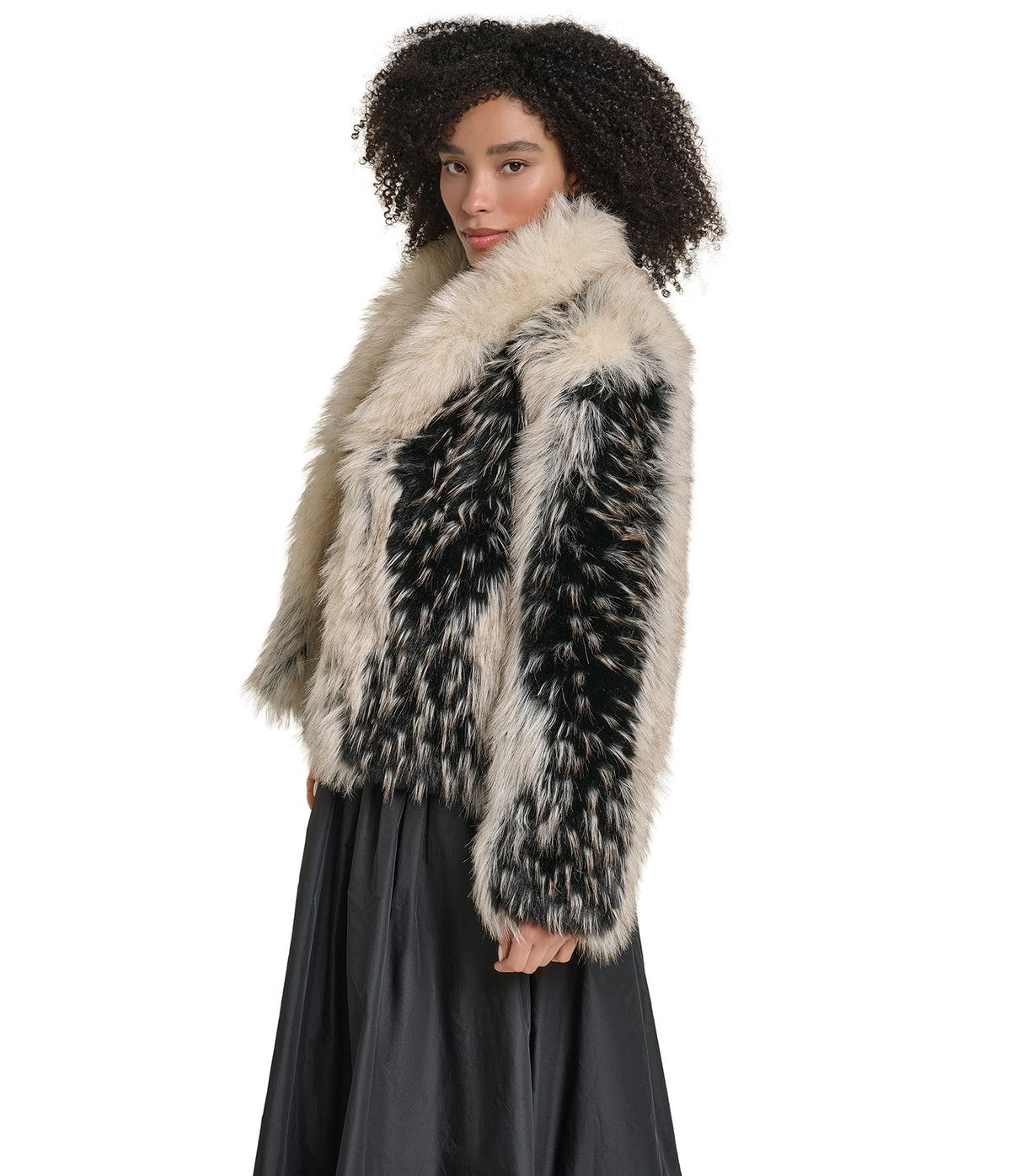 CROPPED FAUX FUR JACKET VIEW 3