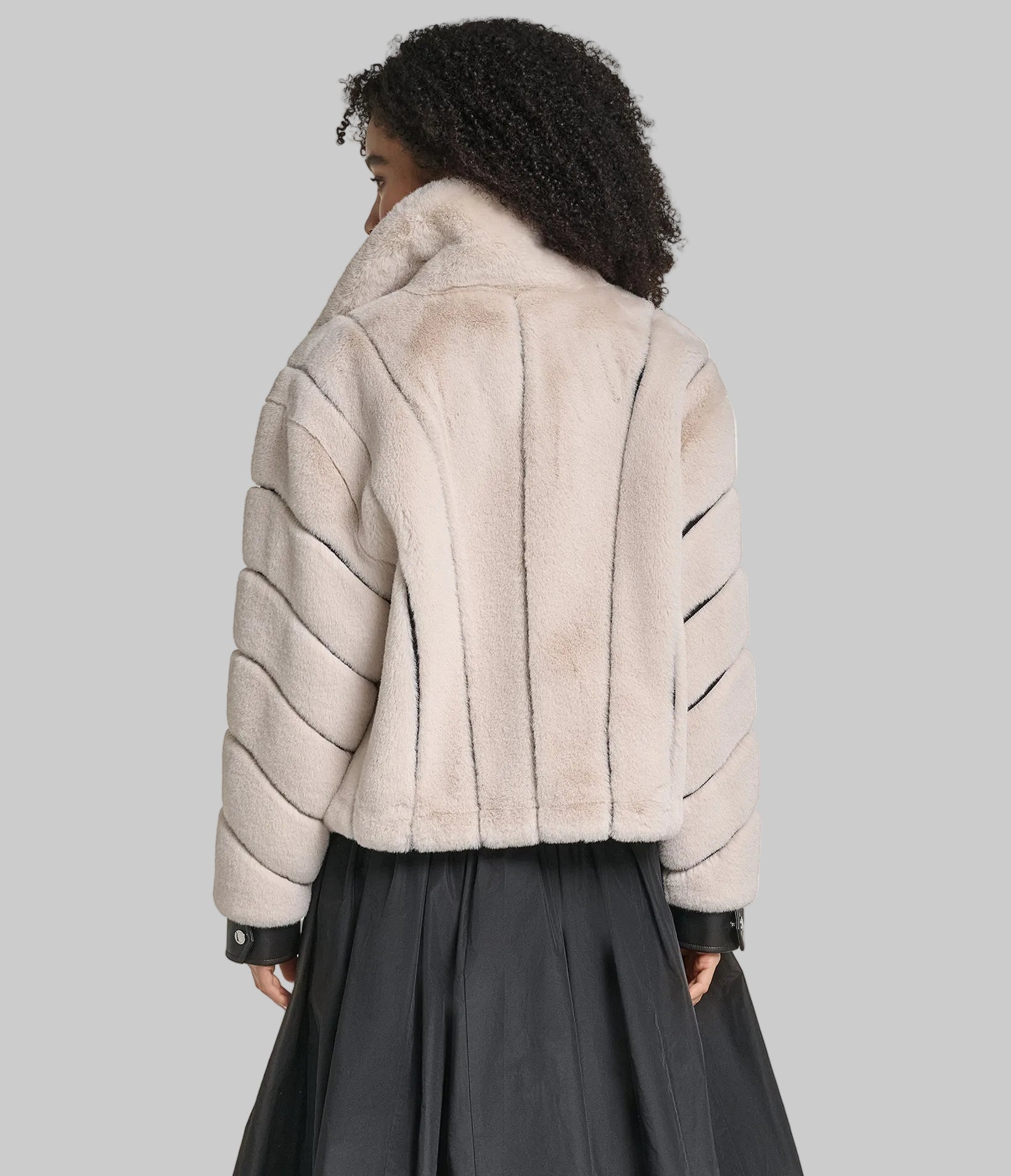CHANNEL FAUX MINK AND PU BOMBER View 2 | Jackets & Coats