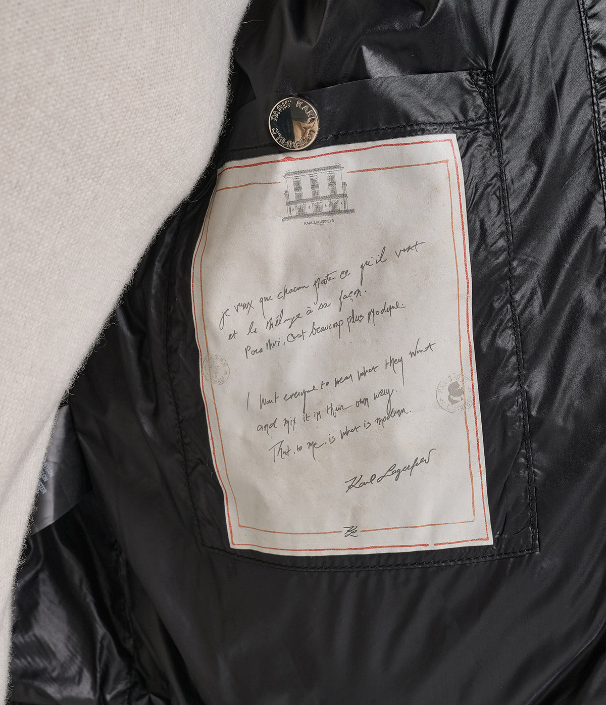 CROPPED LOGO BUTTON PUFFER VIEW 9