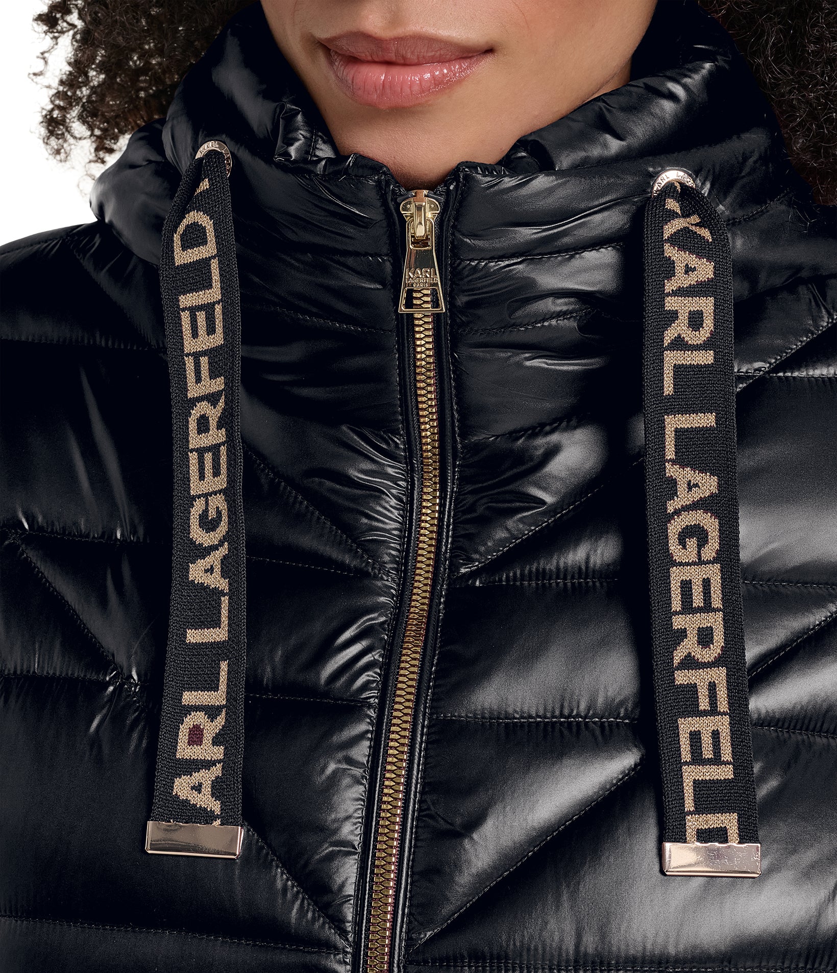 SHORT PUFFER JACKET WITH LOGO VIEW 9