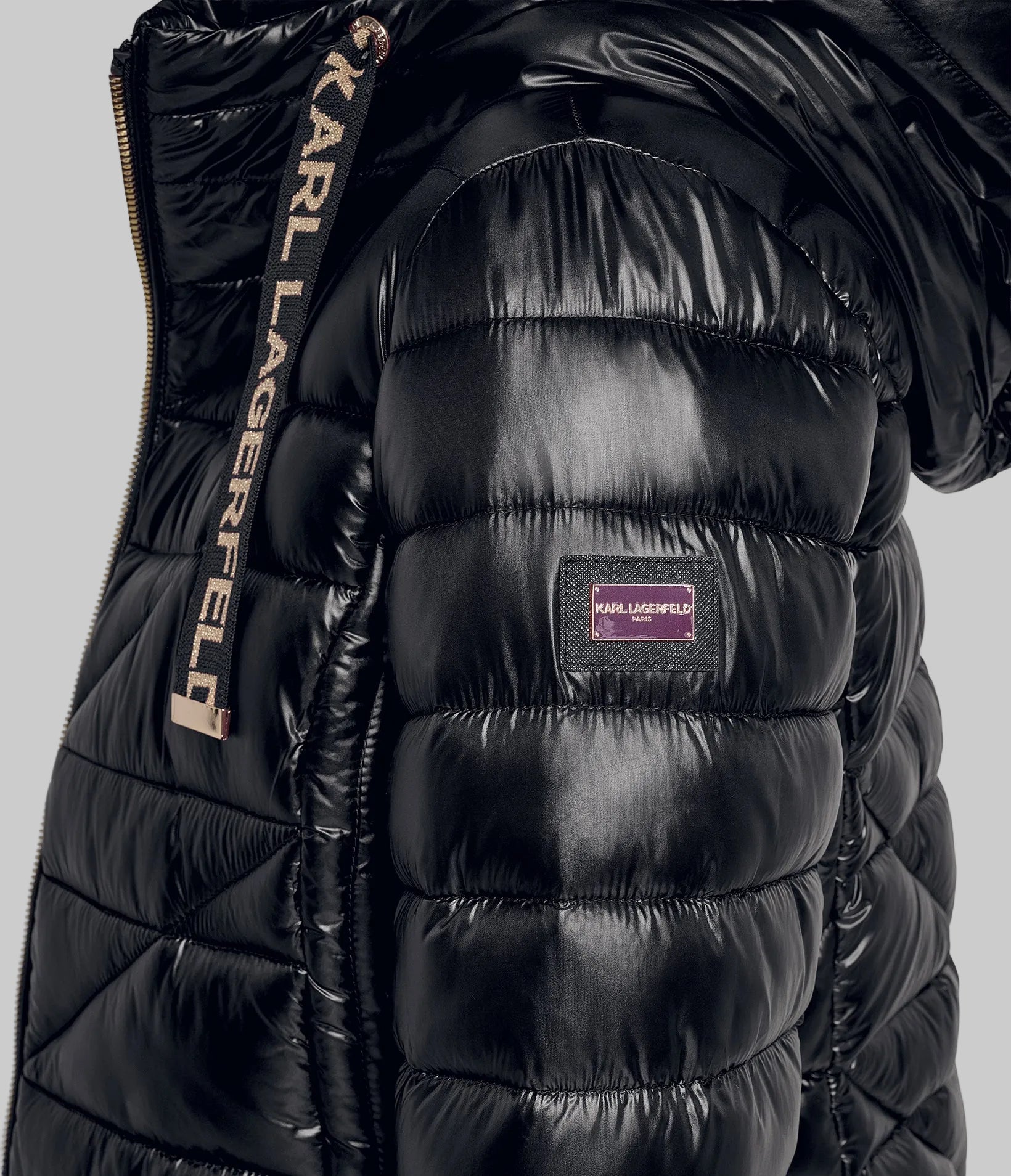 SHORT PUFFER JACKET WITH LOGO VIEW 8