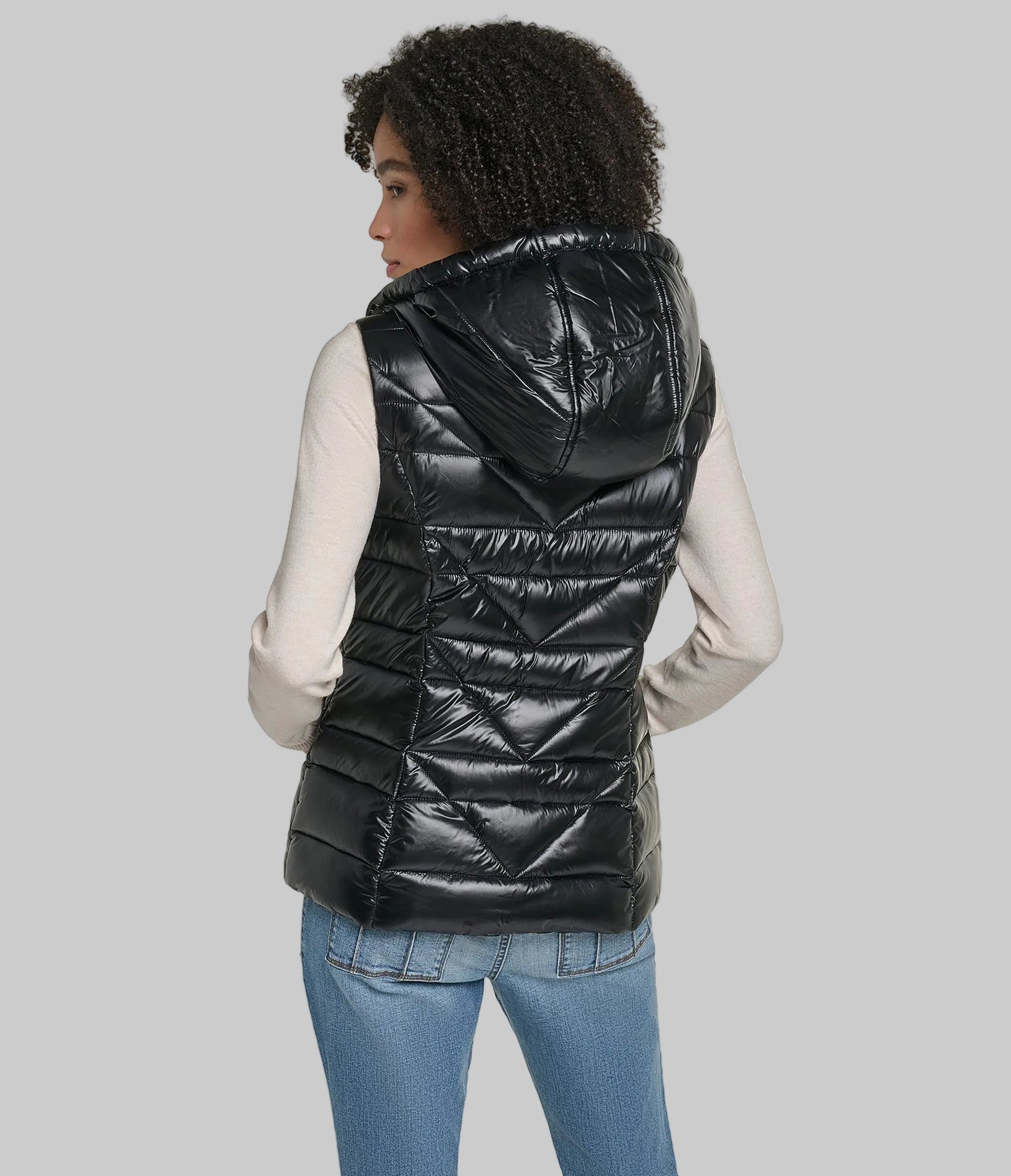 OPP HOODED LOGO PUFFER VEST VIEW 2