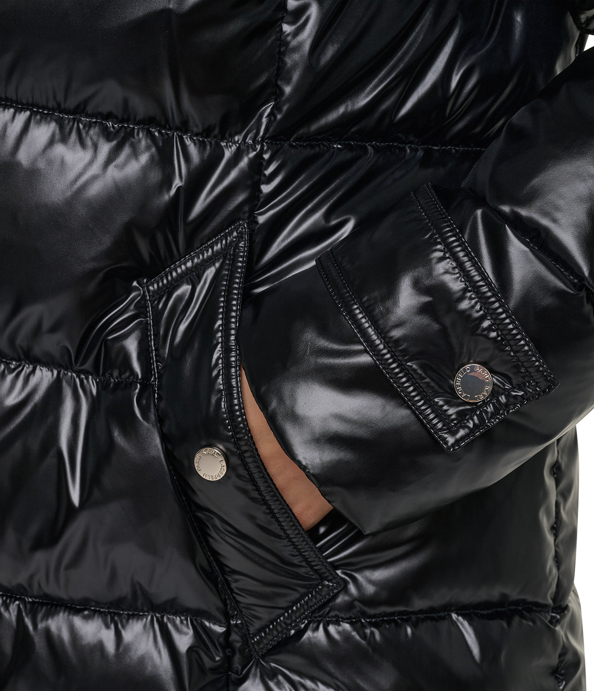 HOODED BELTED HYBRID DOWN PUFFER VIEW 9 | Women's Clothing