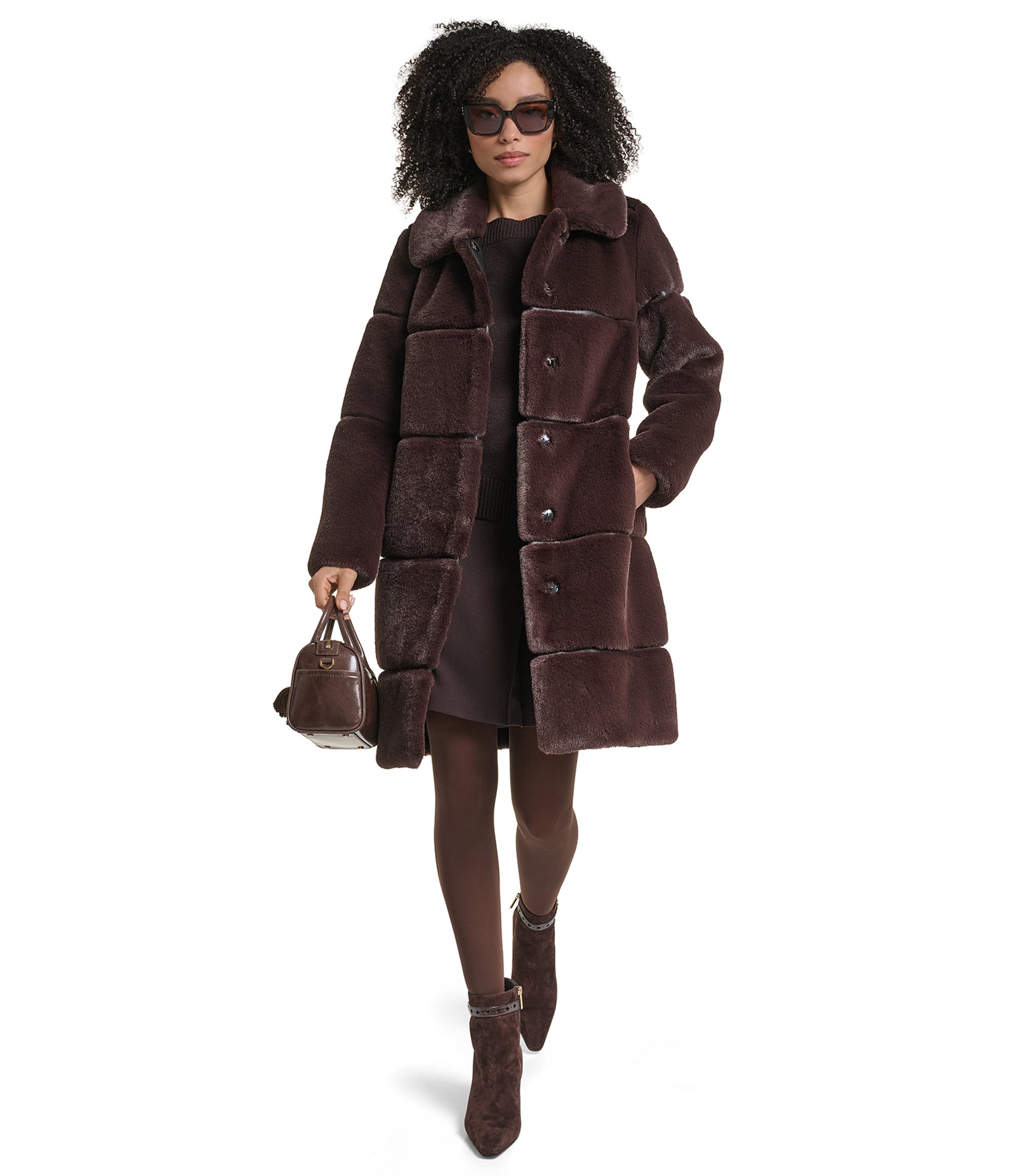 FAUX MINK COAT VIEW 1