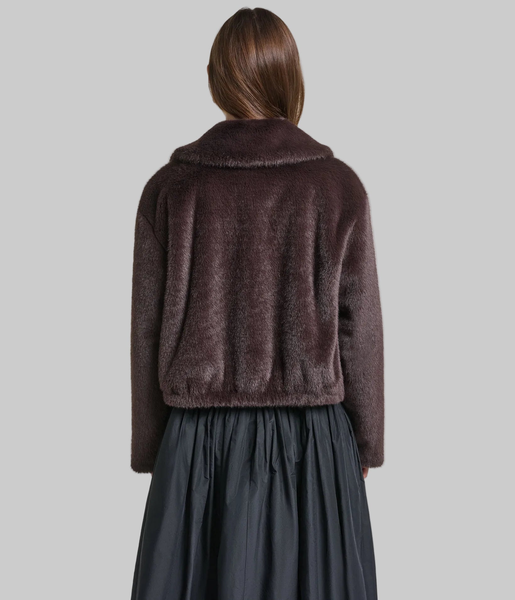 CROPPED FAUX FUR JACKET VIEW 3