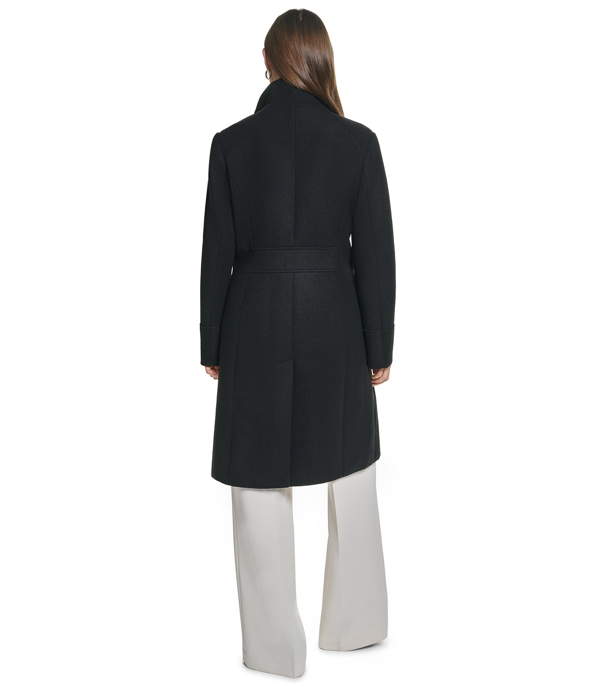 BRUSHED HIGH NECK COAT VIEW 3