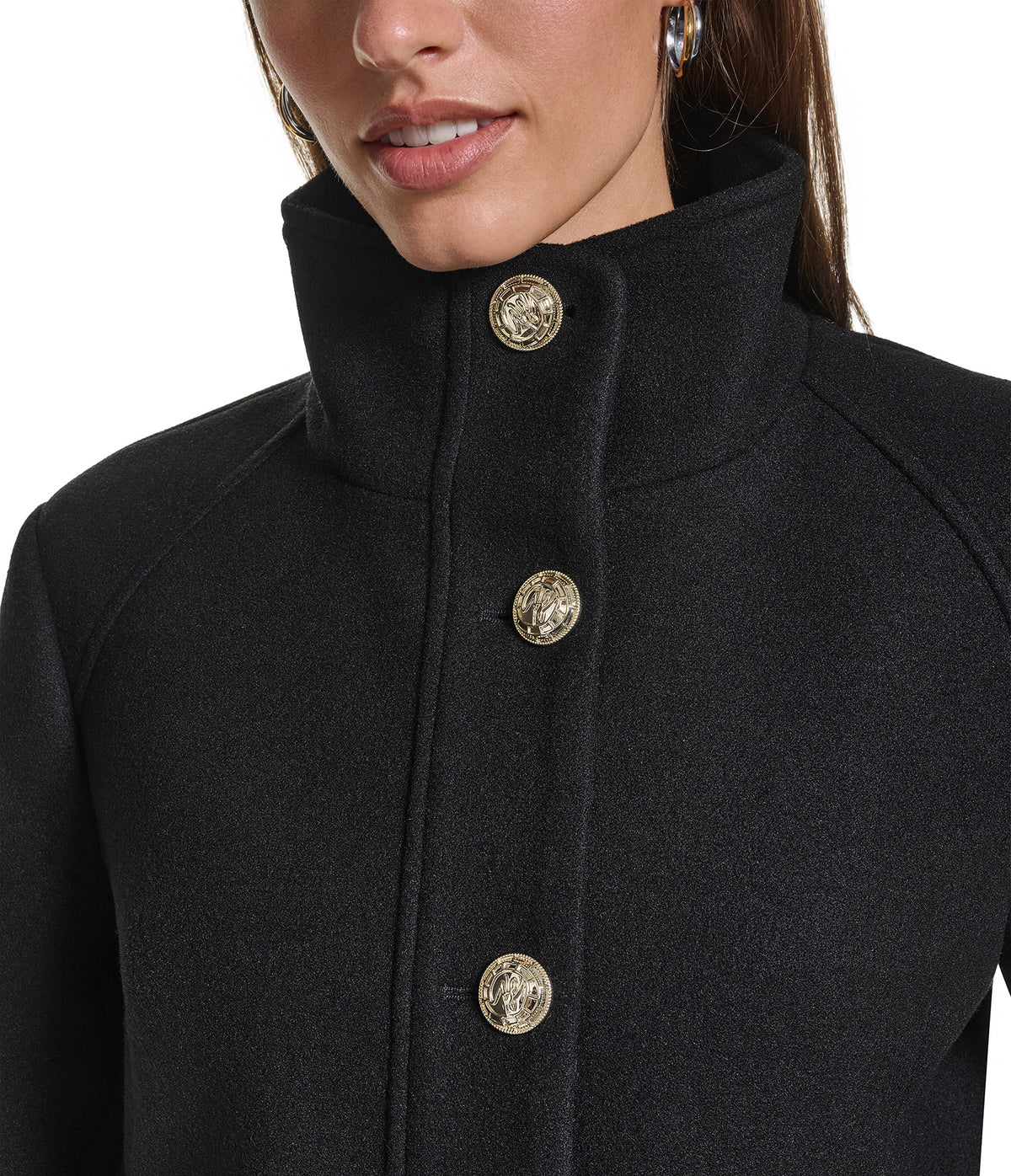 BRUSHED HIGH NECK COAT VIEW 8