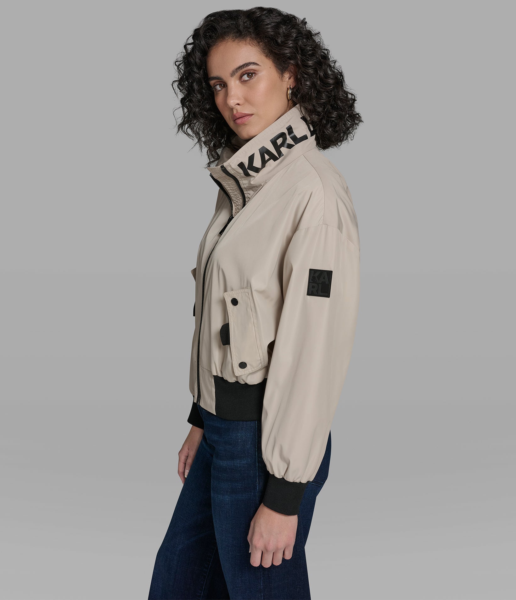 DOLMAN SLEEVE BOMBER VIEW 3 | Jackets & Coats