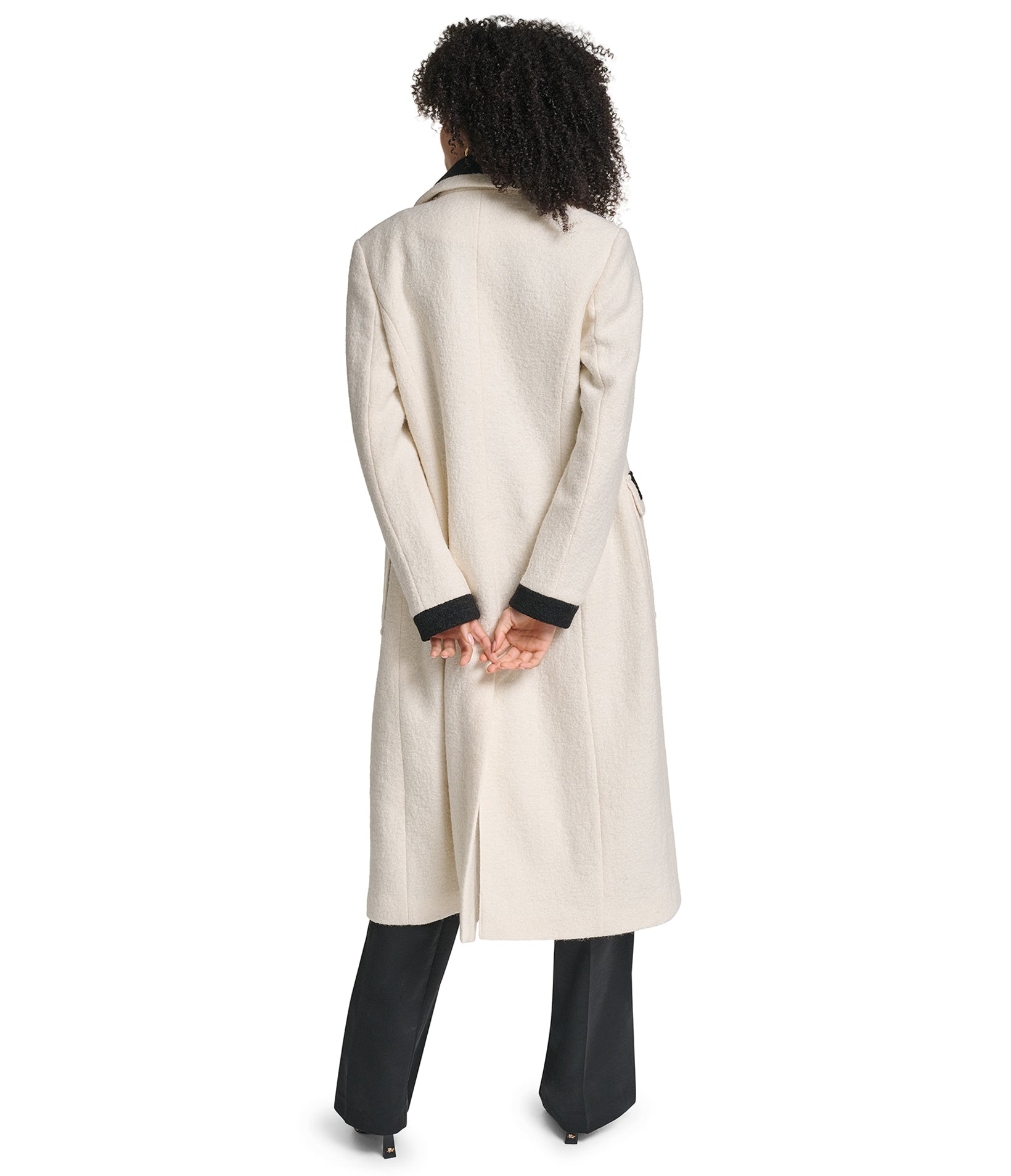 LONG COLLAR CONTRAST COAT VIEW 8