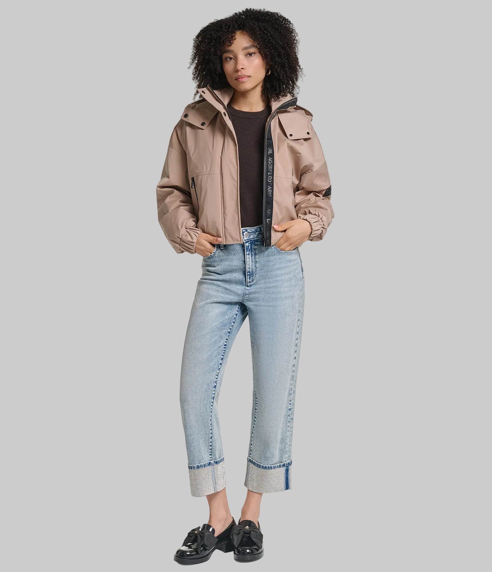 CROPPED LOGO BOMBER VIEW 7 | Trending Now