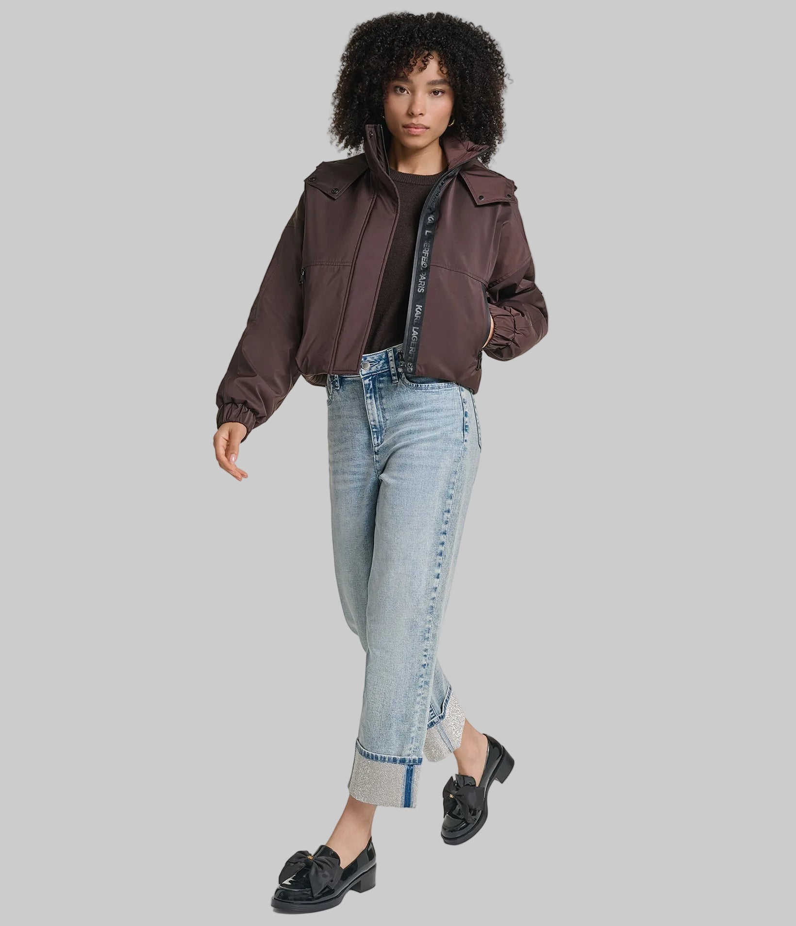 CROPPED LOGO BOMBER VIEW 4 | New Women's Clothing