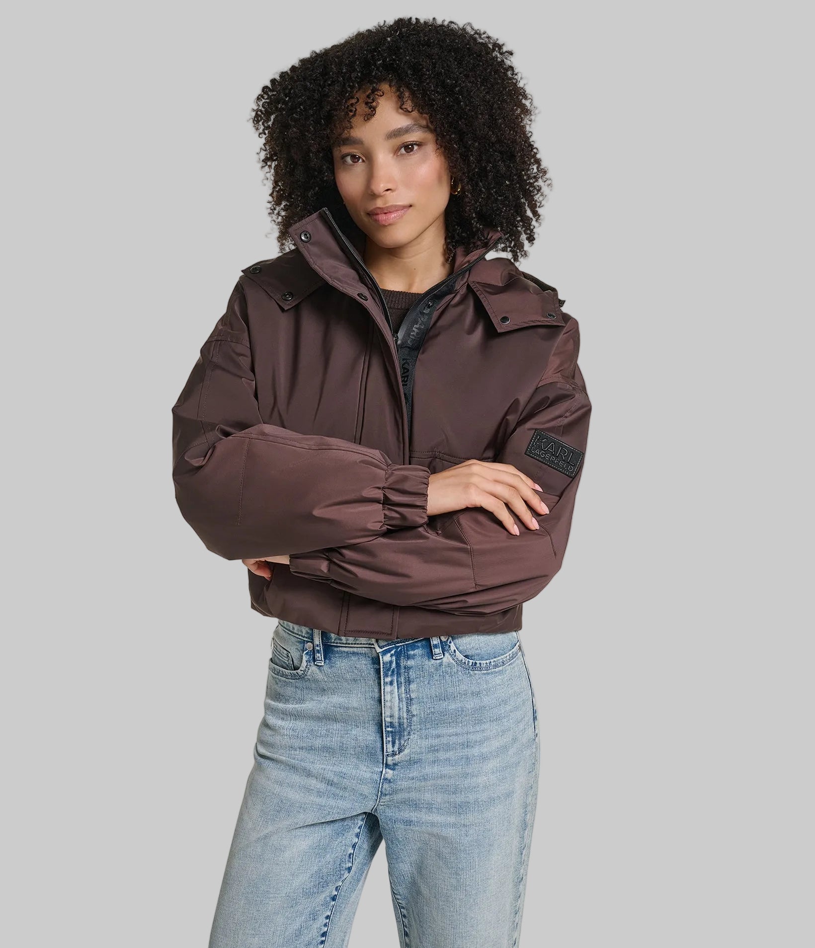 CROPPED LOGO BOMBER View 1 | New Women's Clothing