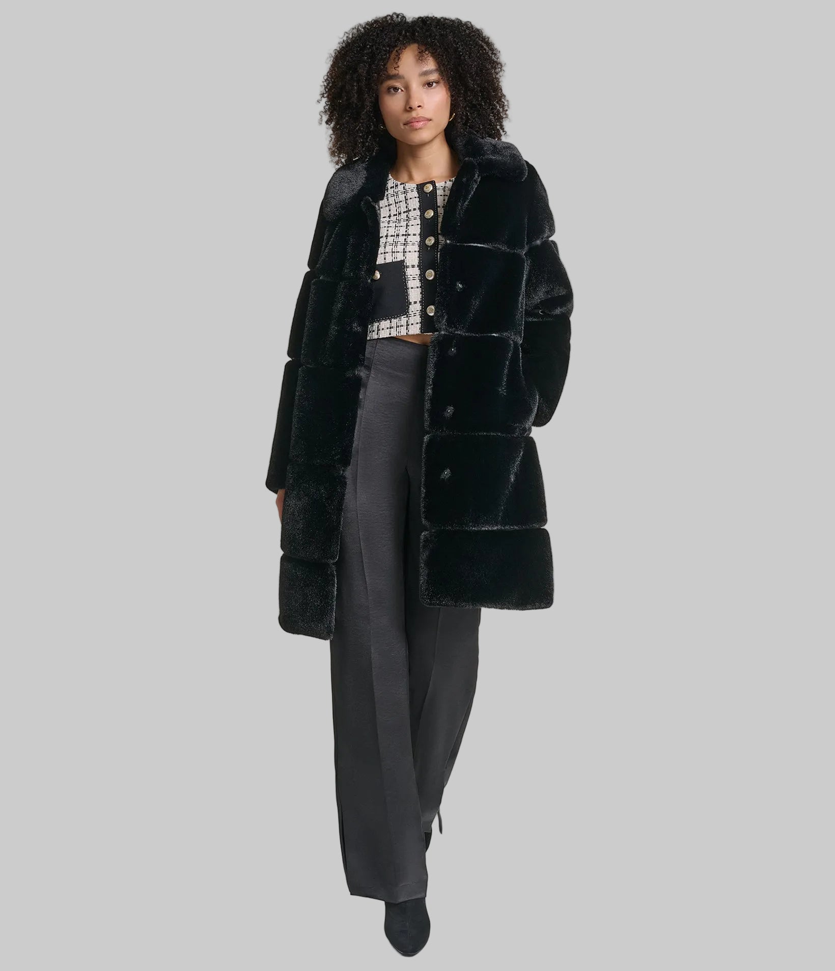 FAUX MINK COAT VIEW 6 | Women's Clothing